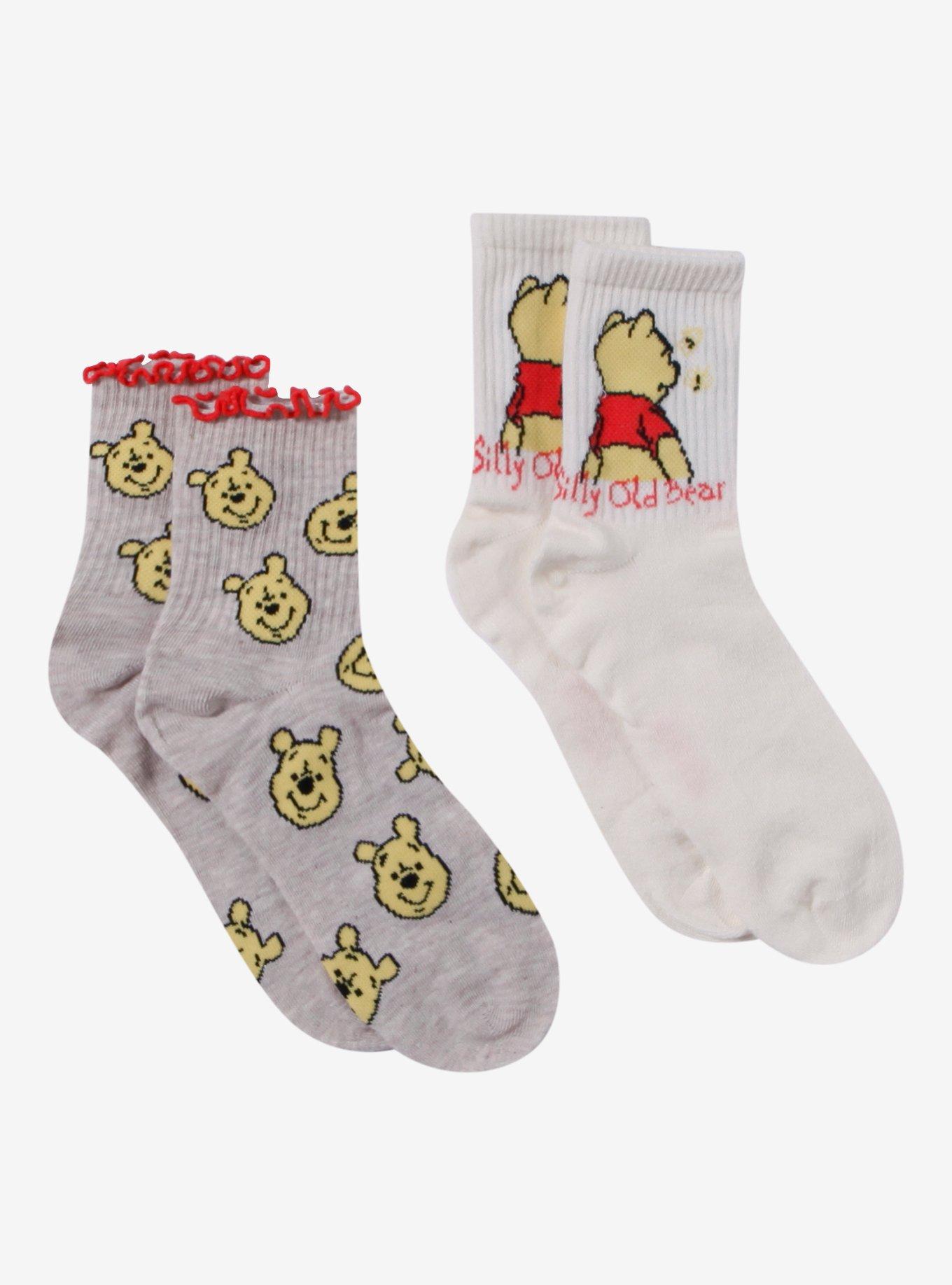 Disney Winnie The Pooh Crew Socks 2 Pair, , hi-res