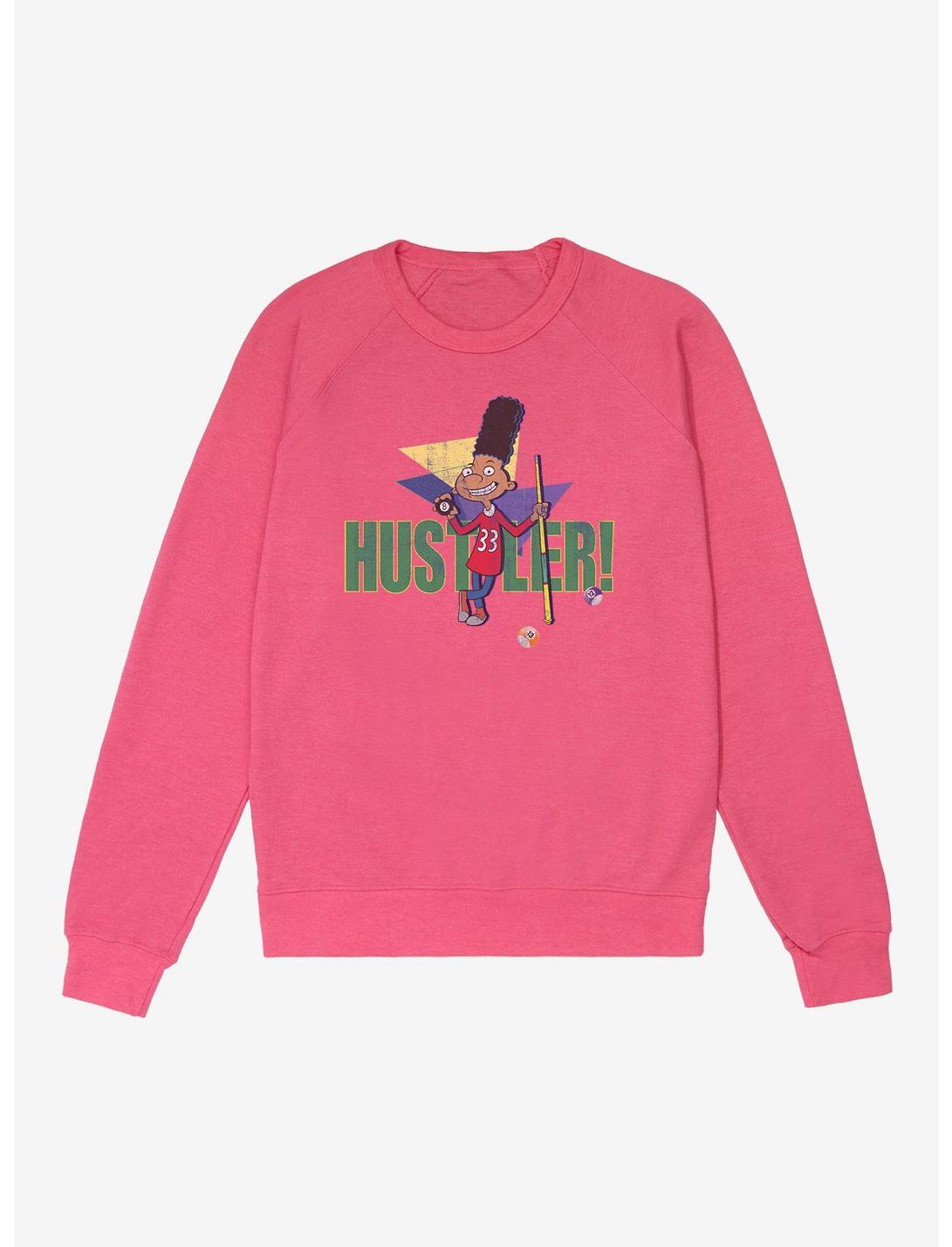 Hey Arnold! Hustler! French Terry Sweatshirt, HELICONIA HEATHER, hi-res