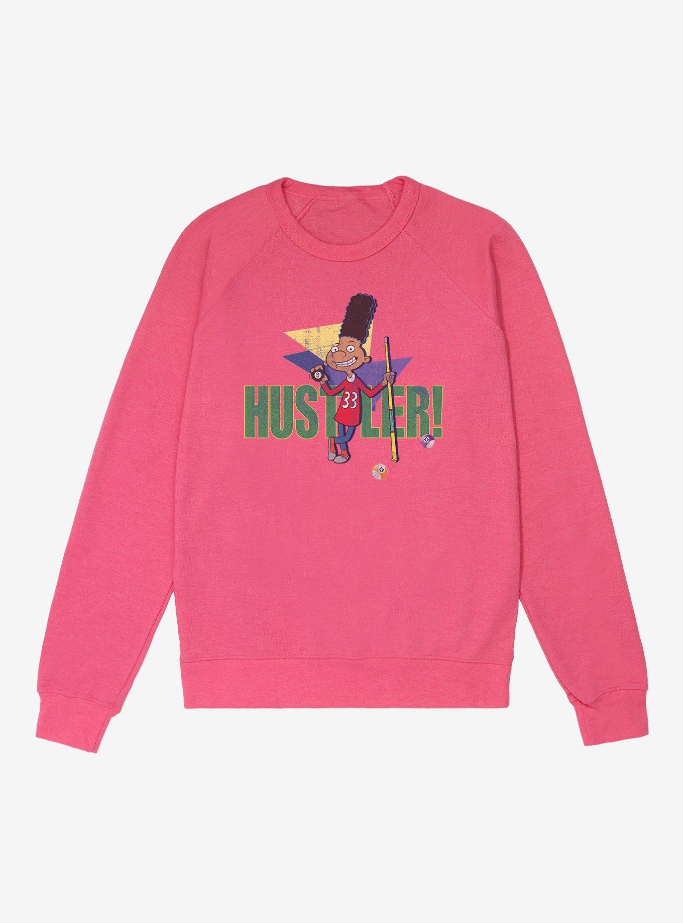 Hey Arnold! Hustler! French Terry Sweatshirt, HELICONIA HEATHER, hi-res