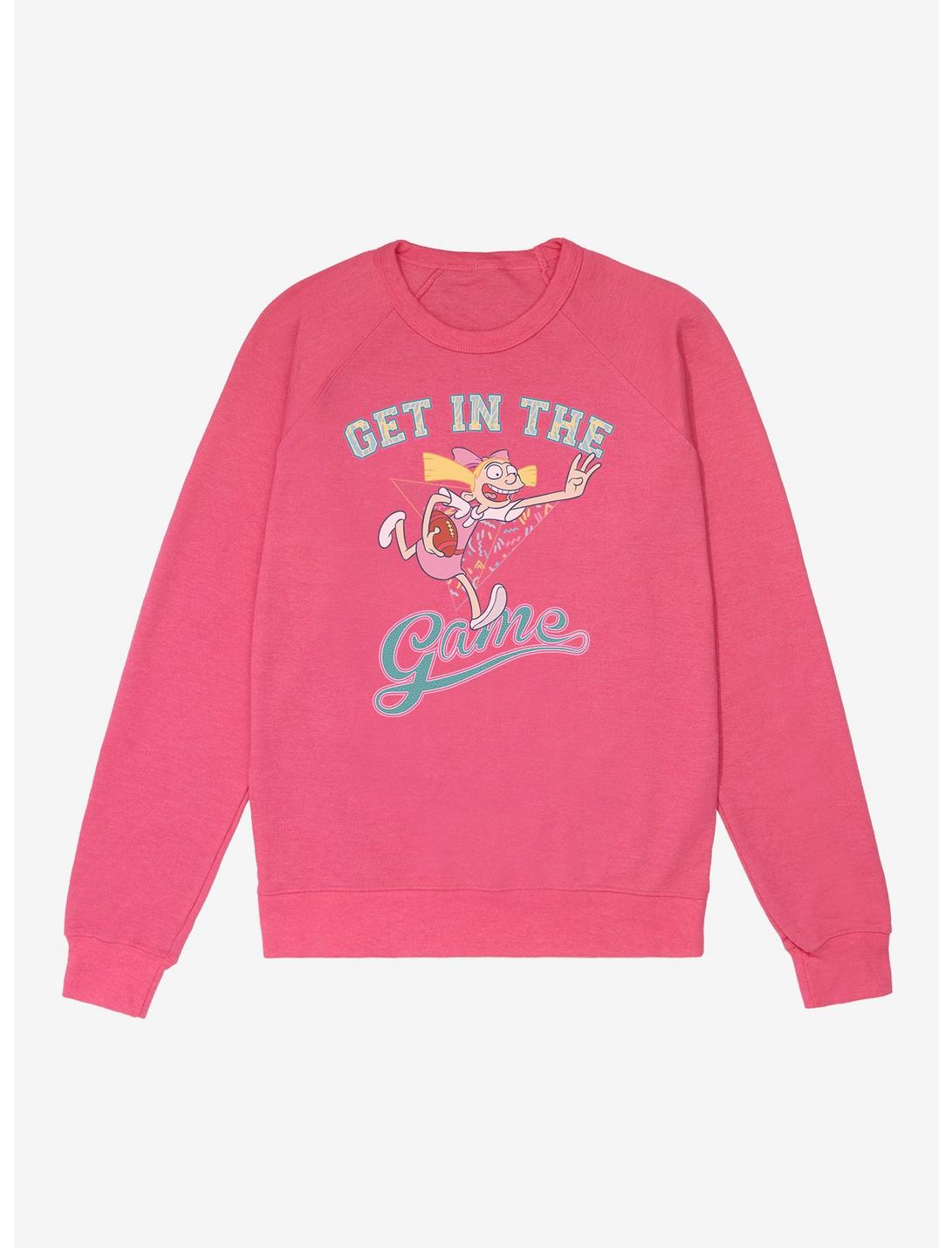 Hey Arnold! Get In The Game French Terry Sweatshirt, HELICONIA HEATHER, hi-res