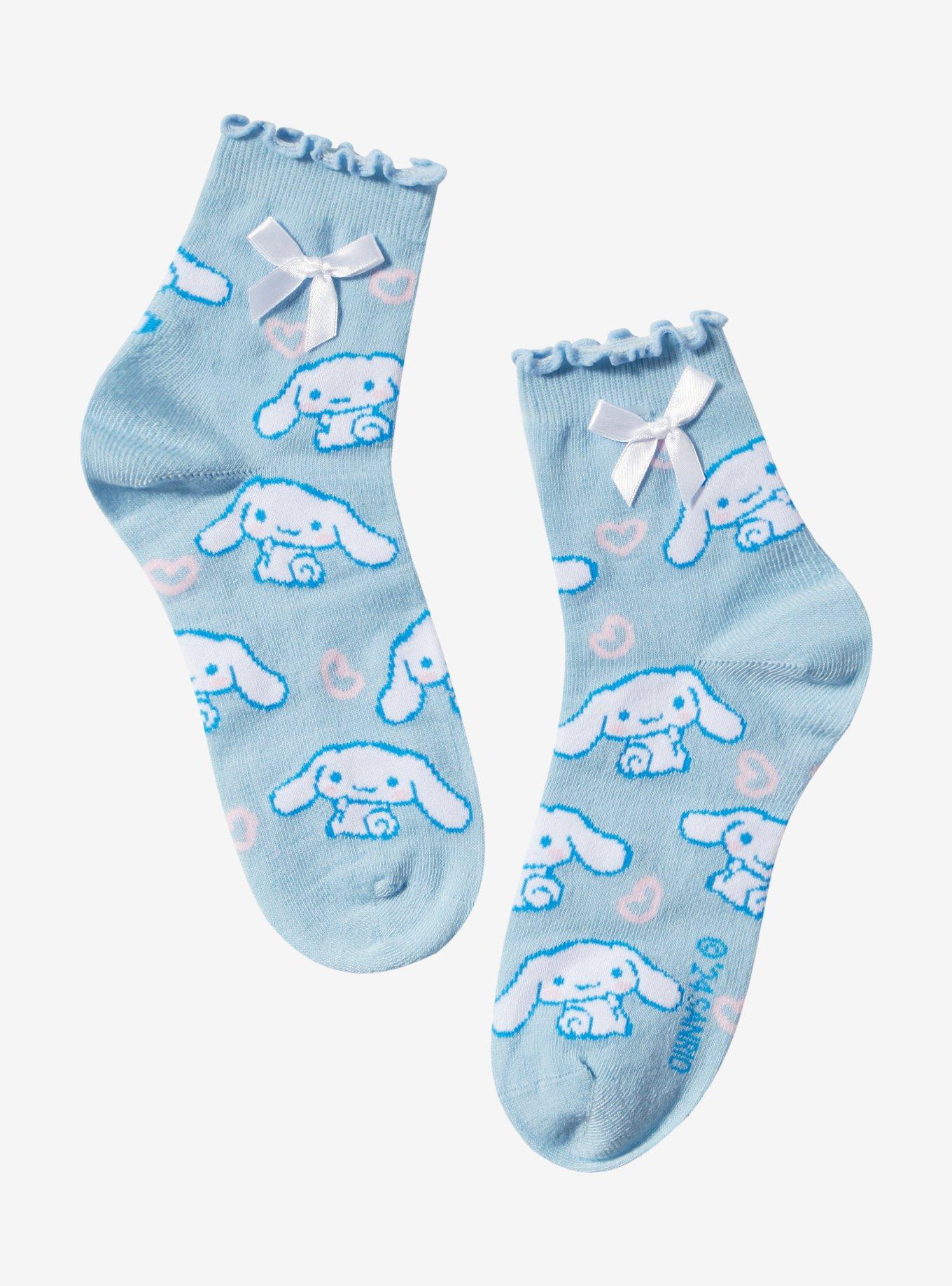 Cinnamoroll Heart Bow Ankle Socks