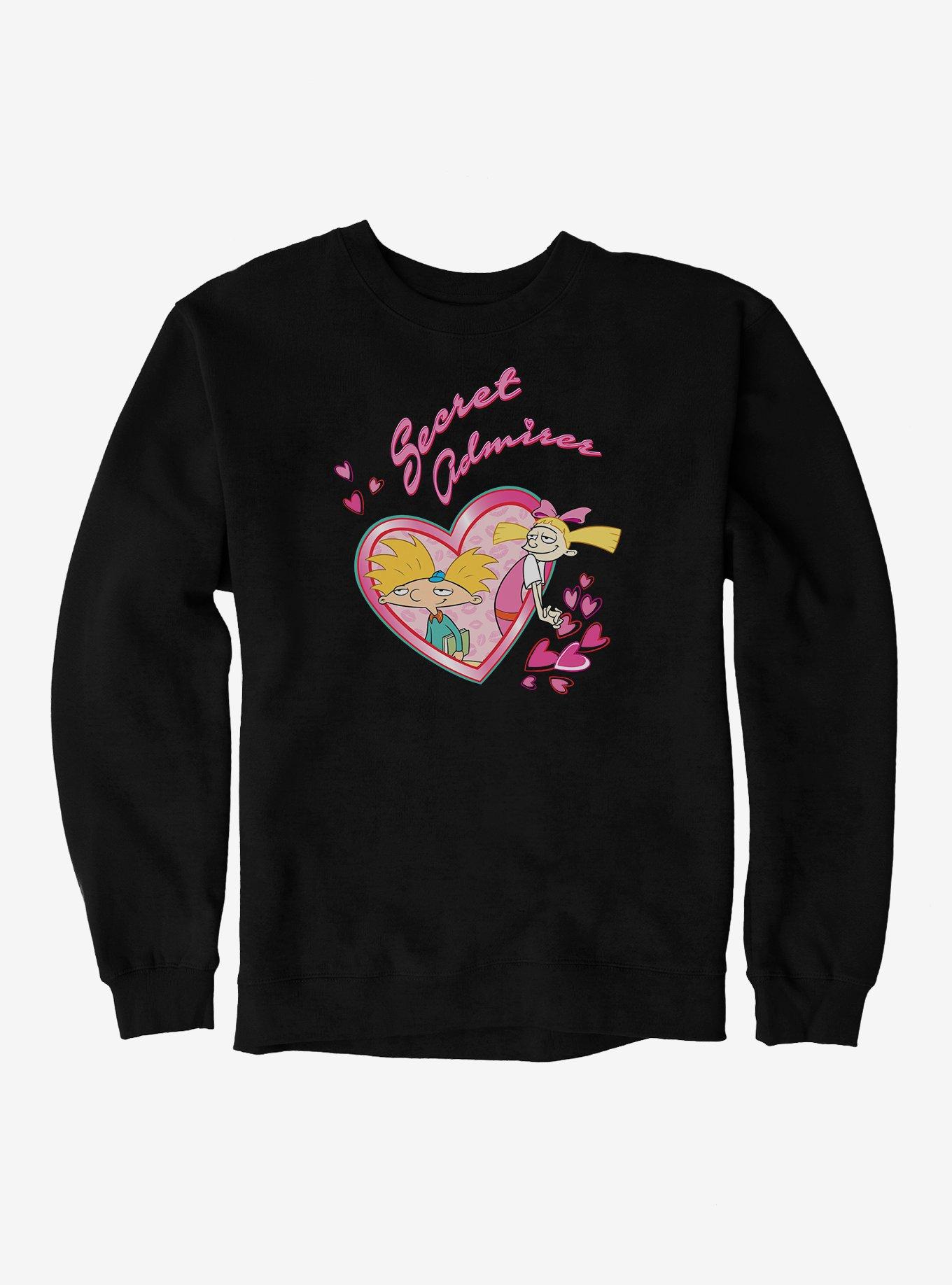 Hey Arnold! Secret Admirer Sweatshirt, BLACK, hi-res