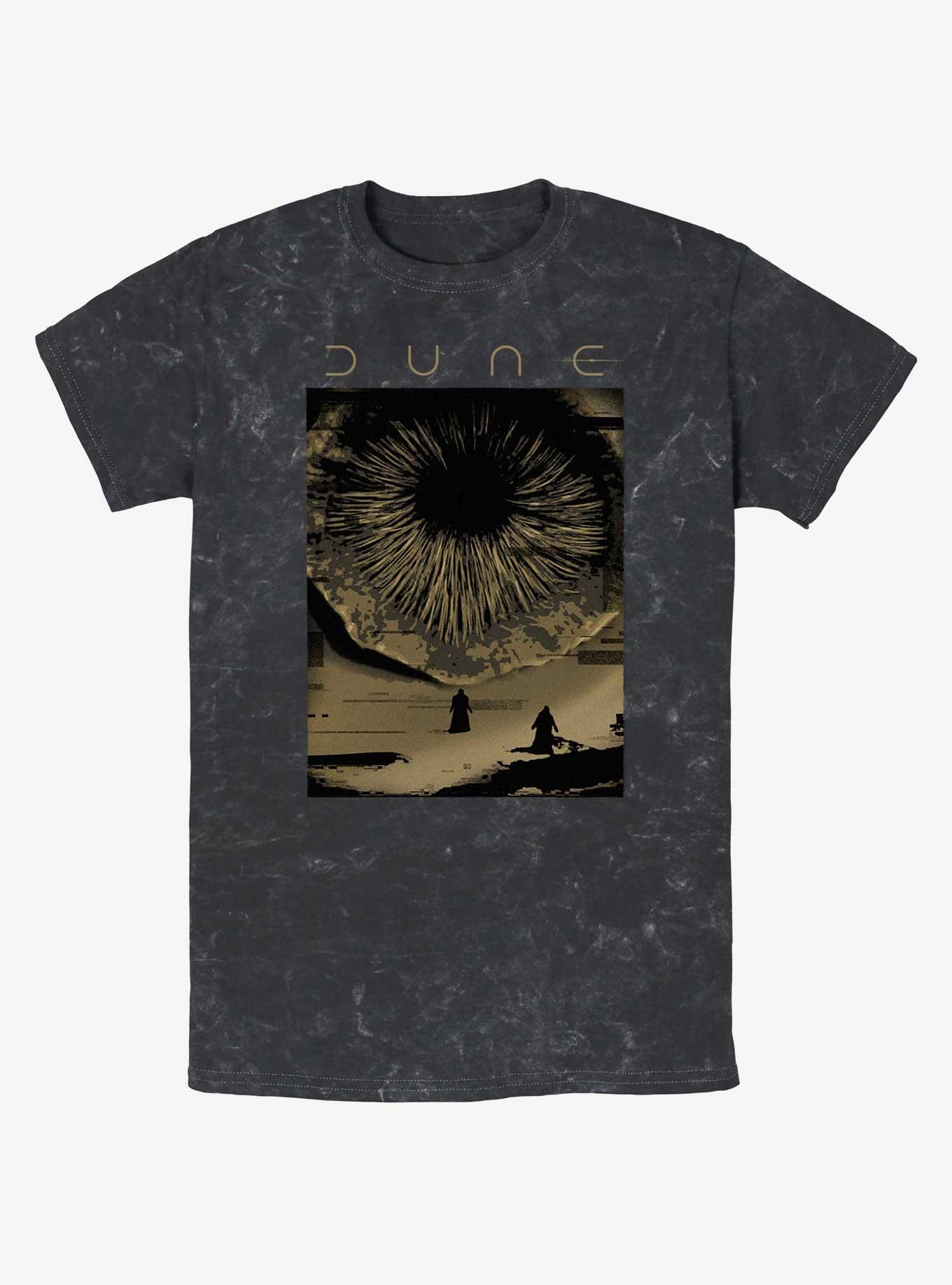 Dune: Part Two Shai-Hulud Poster Mineral Wash T-Shirt, BLACK, hi-res