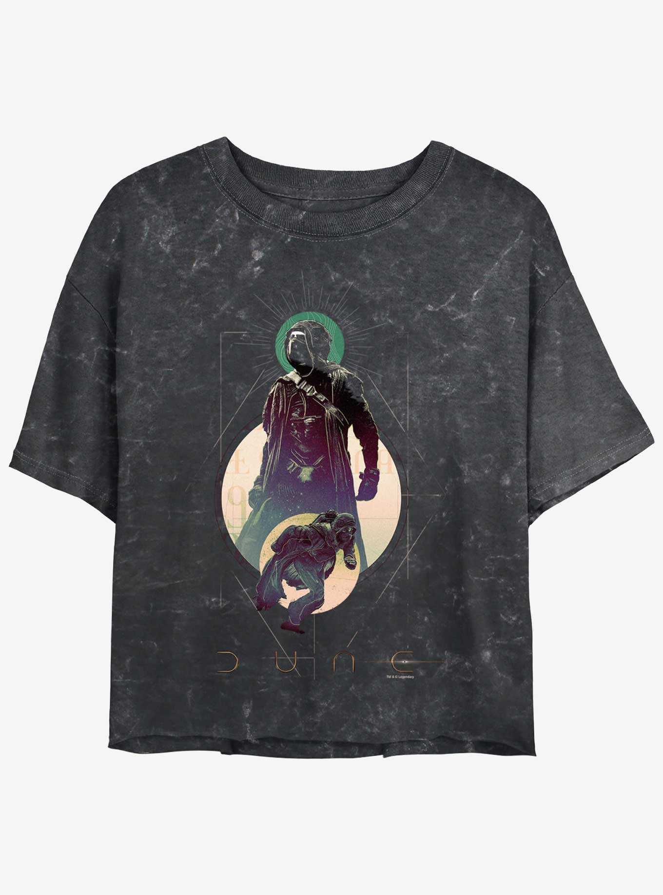 Dune: Part Two Paul Atreides Moon Portrait Mineral Wash Girls Crop T-Shirt, , hi-res