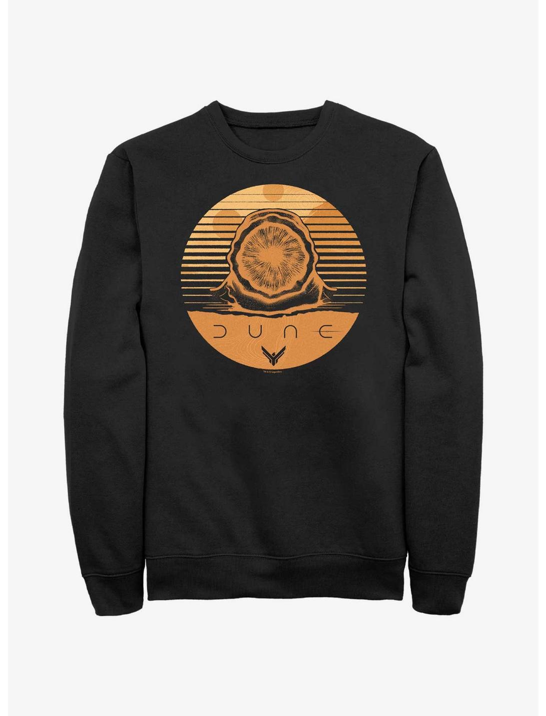 Dune: Part Two Arrakis Sandworm Stamp Sweatshirt, BLACK, hi-res