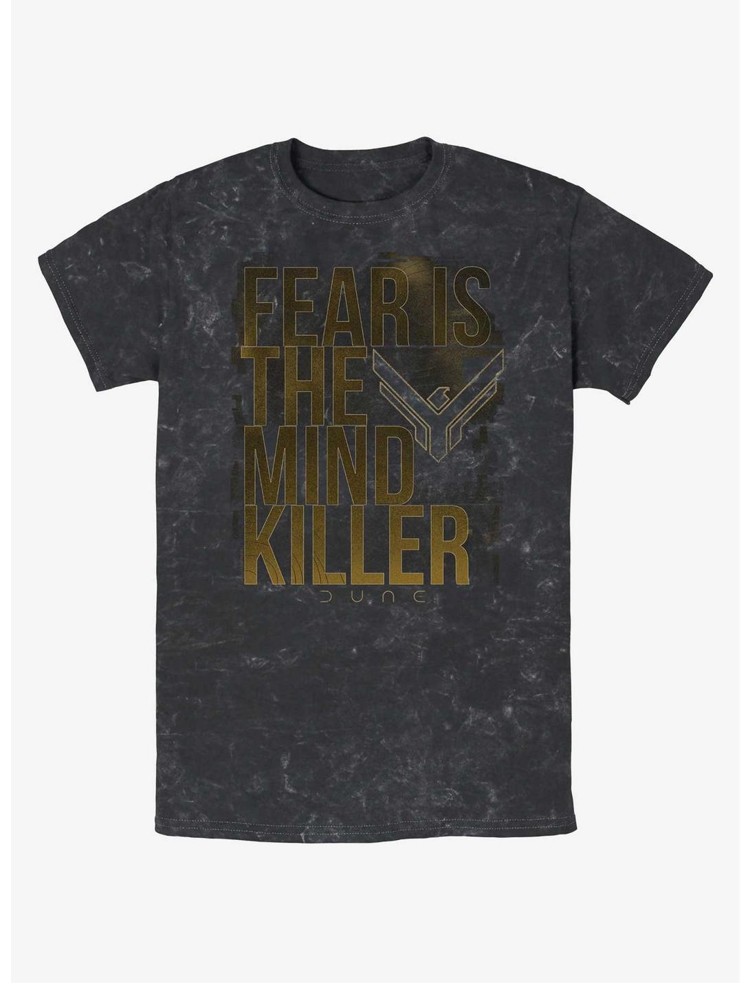 Dune: Part Two Fear Is The Mind Killer Mineral Wash T-Shirt, BLACK, hi-res