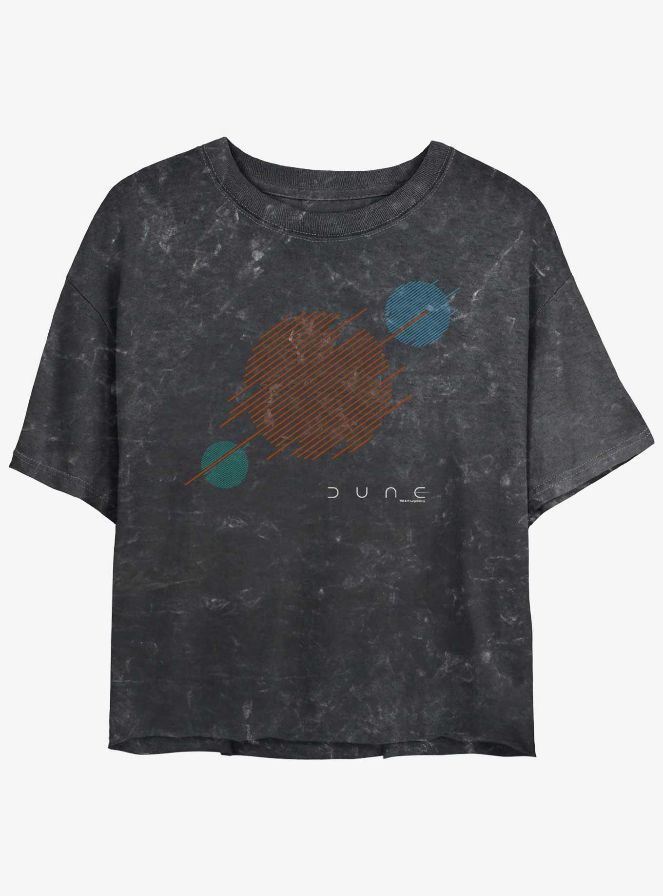 Dune: Part Two Universe Icons Mineral Wash Girls Crop T-Shirt, BLACK, hi-res