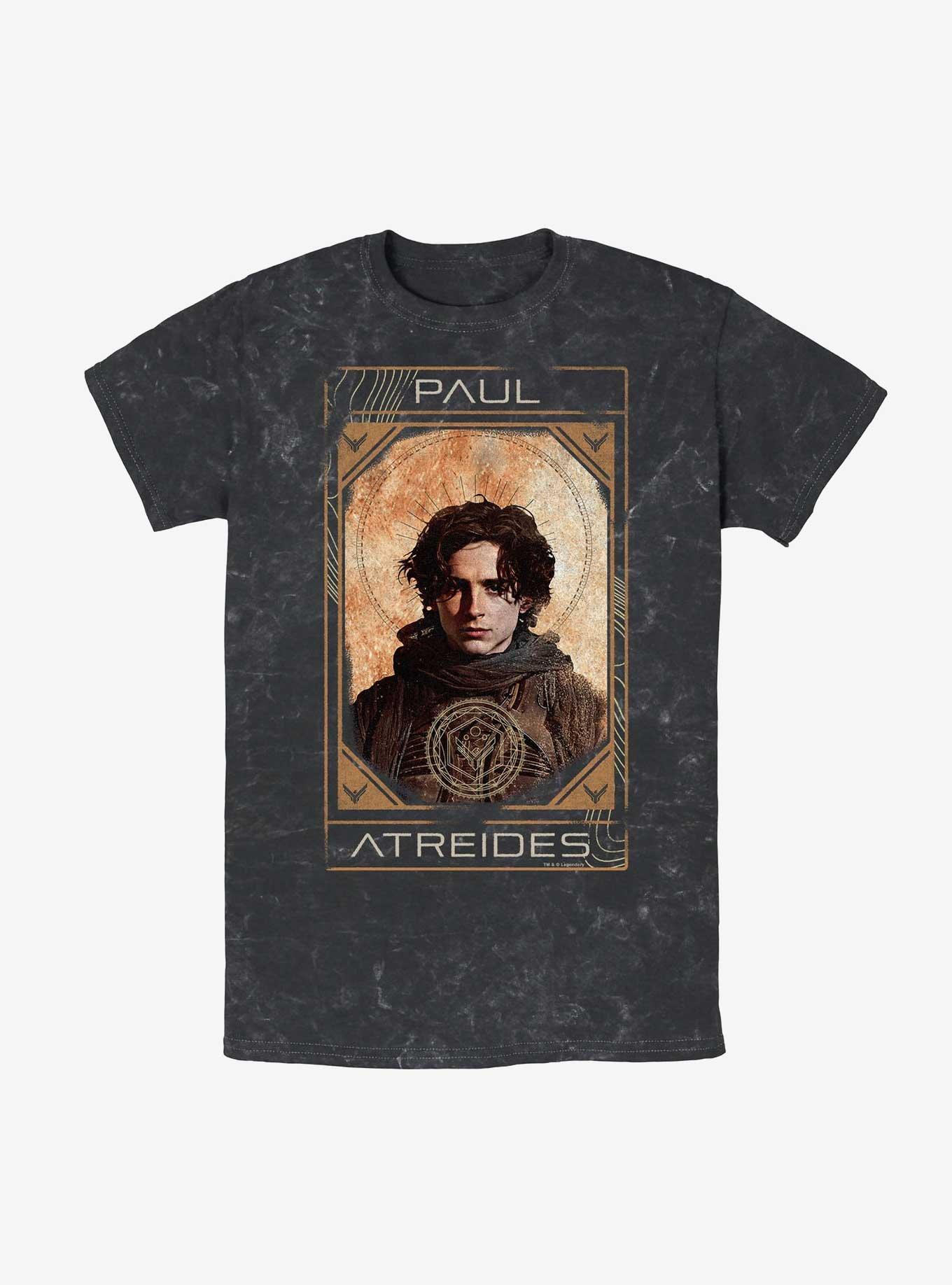 Dune: Part Two Paul Atreides Info Portrait Mineral Wash T-Shirt, , hi-res