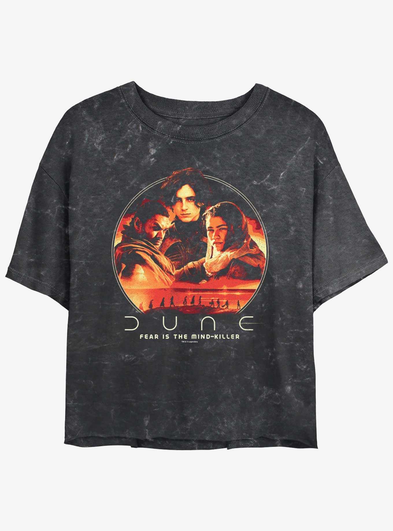 Dune: Part Two Characters Circle Icon Mineral Wash Girls Crop T-Shirt, , hi-res