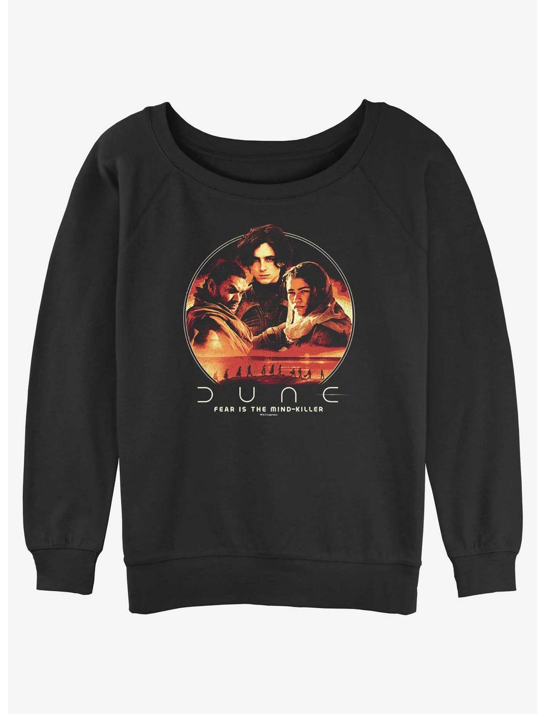Dune: Part Two Characters Circle Icon Girls Slouchy Sweatshirt, BLACK, hi-res