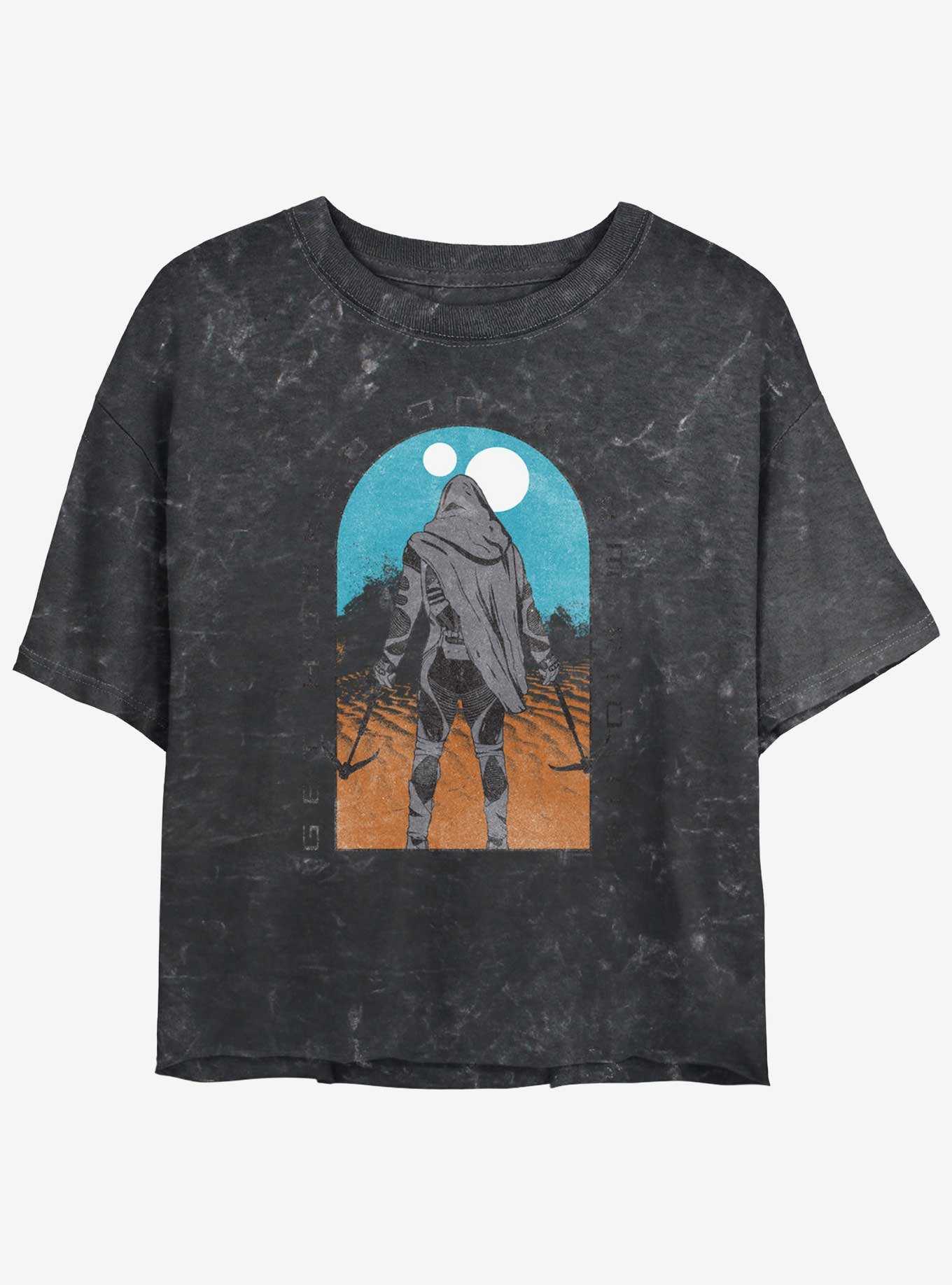 Dune: Part Two Desert Rider Tombstone Mineral Wash Girls Crop T-Shirt, , hi-res