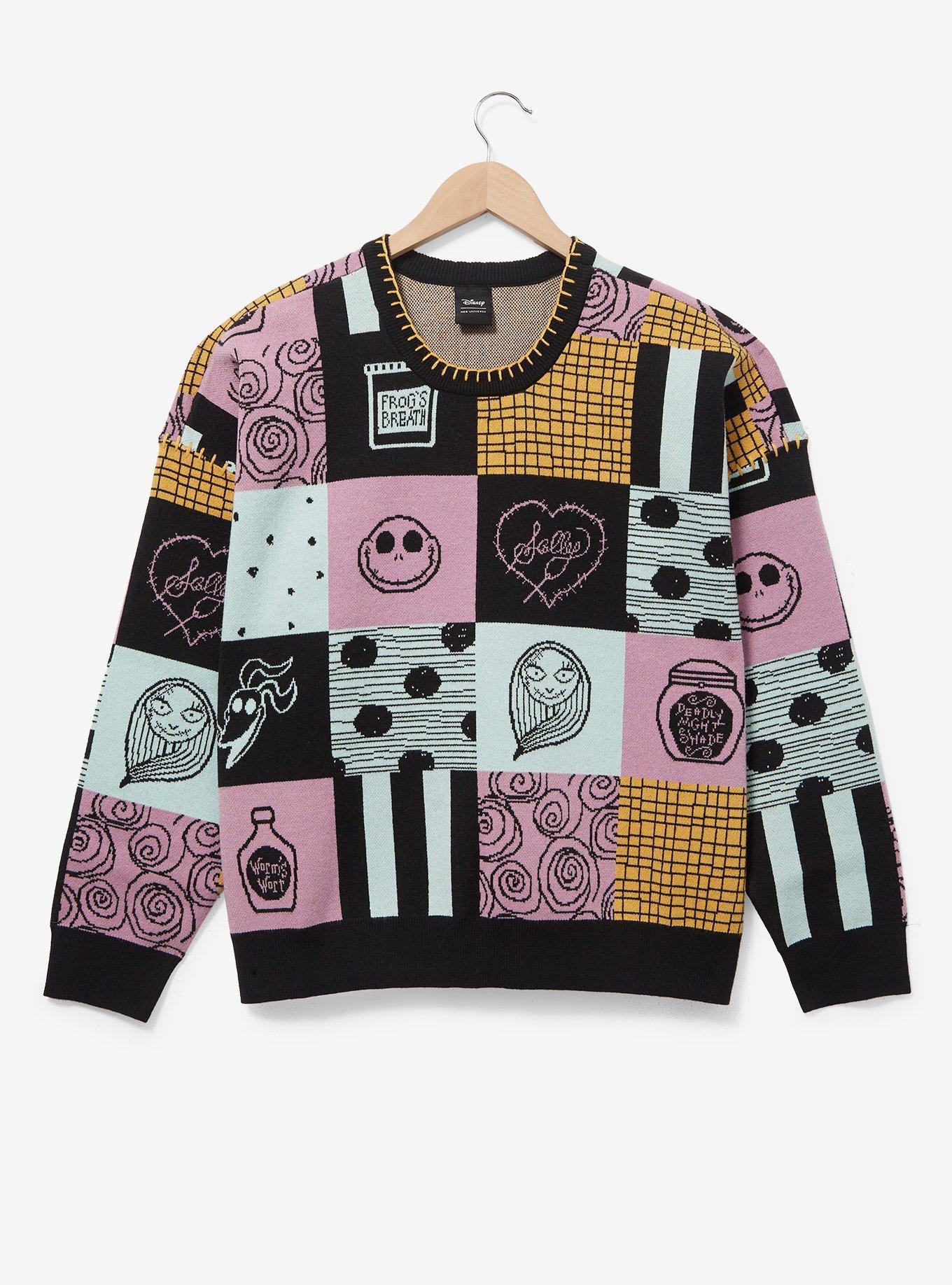 Her Universe The Nightmare Before Christmas Sally Patchwork Sweater Plus Size, MULTI, hi-res