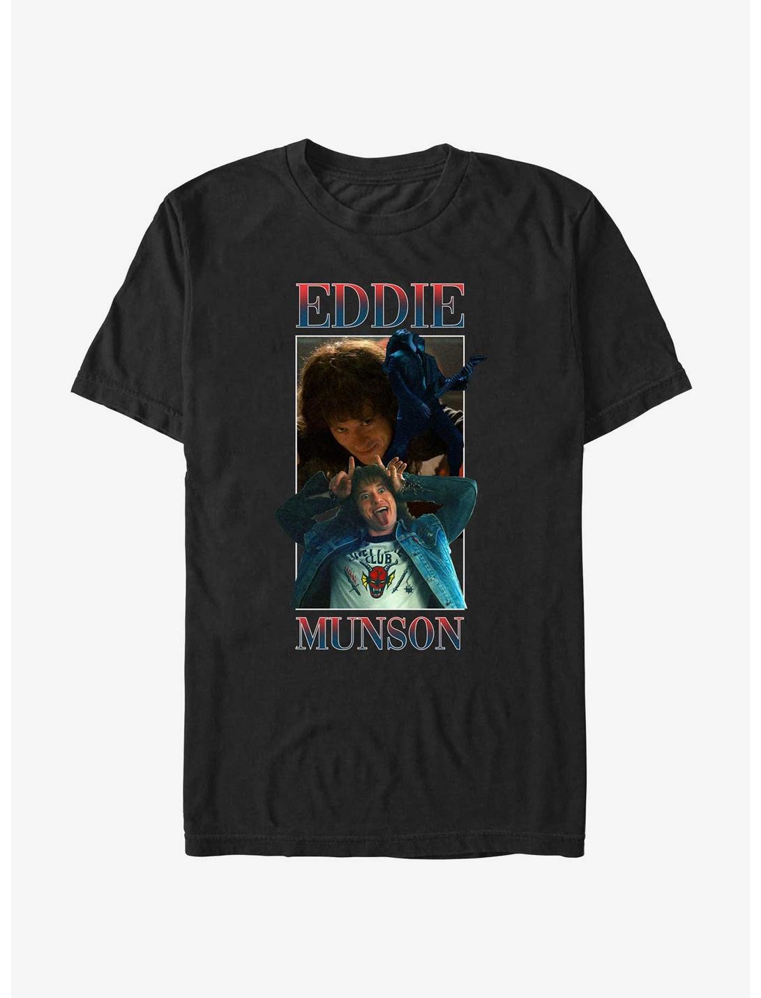 Stranger Things Eddie Munson Collage T-Shirt, BLACK, hi-res