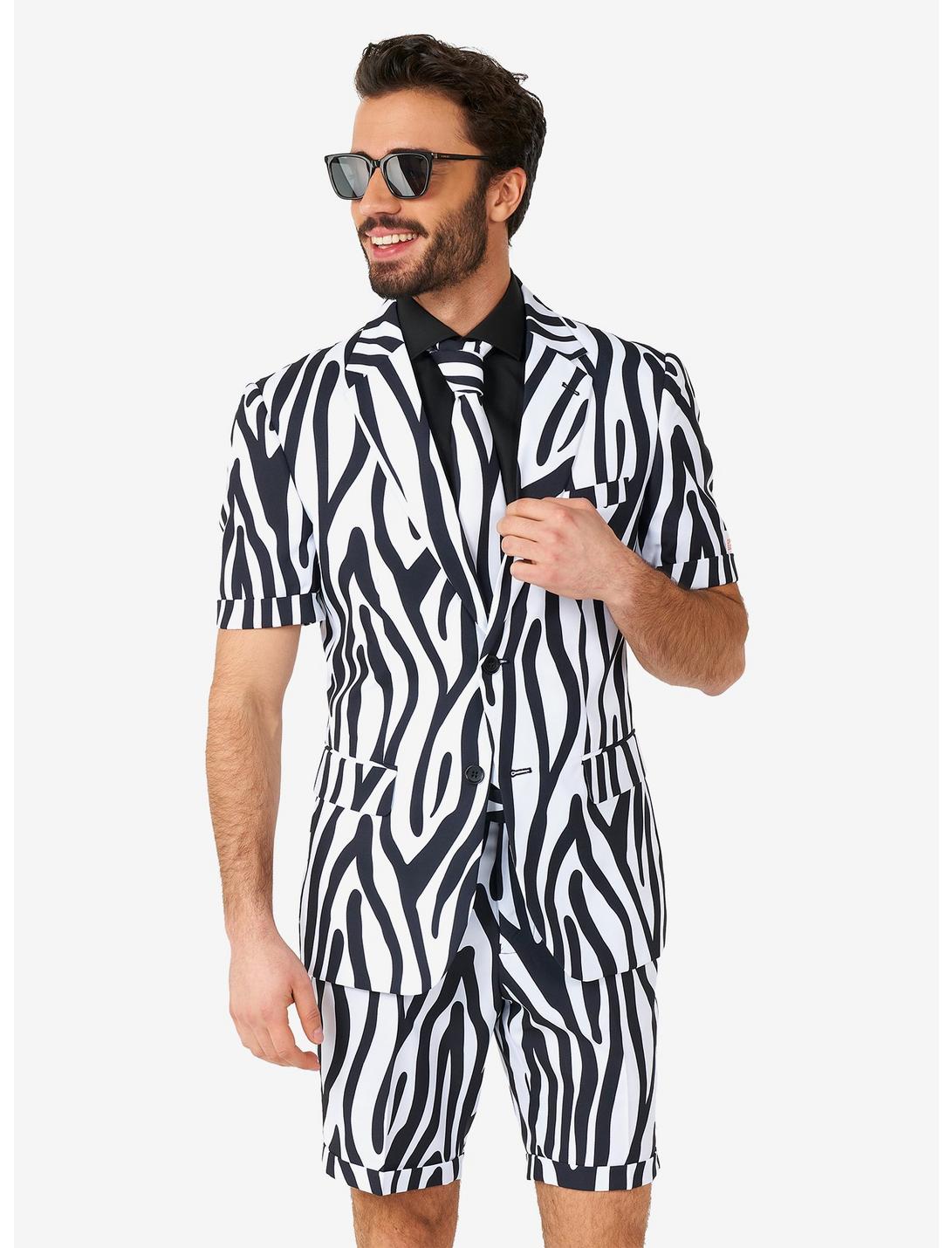 Zazzy Zebra Summer Short Suit, MULTI, hi-res