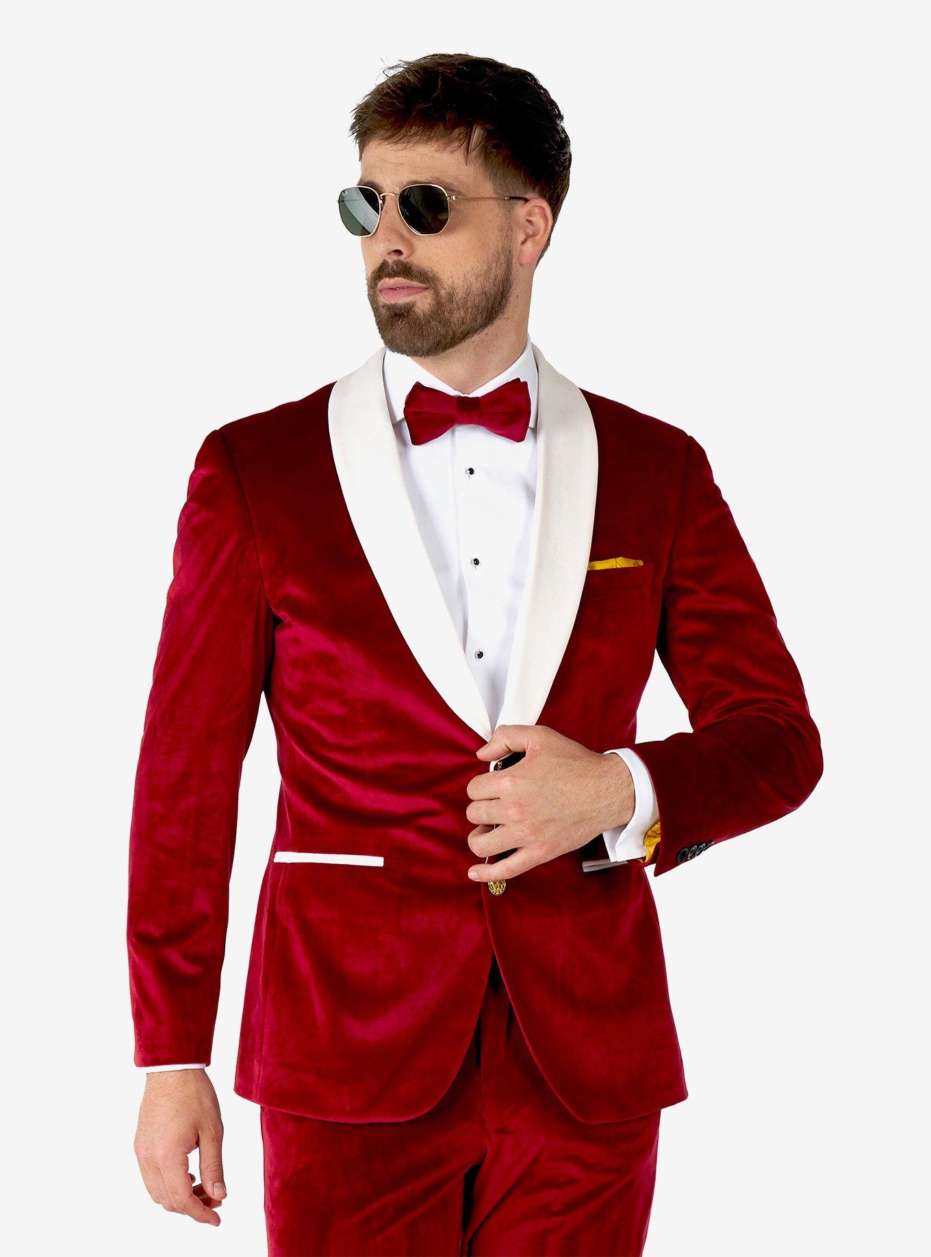 Velvet Vibes Tuxedo, RED, hi-res