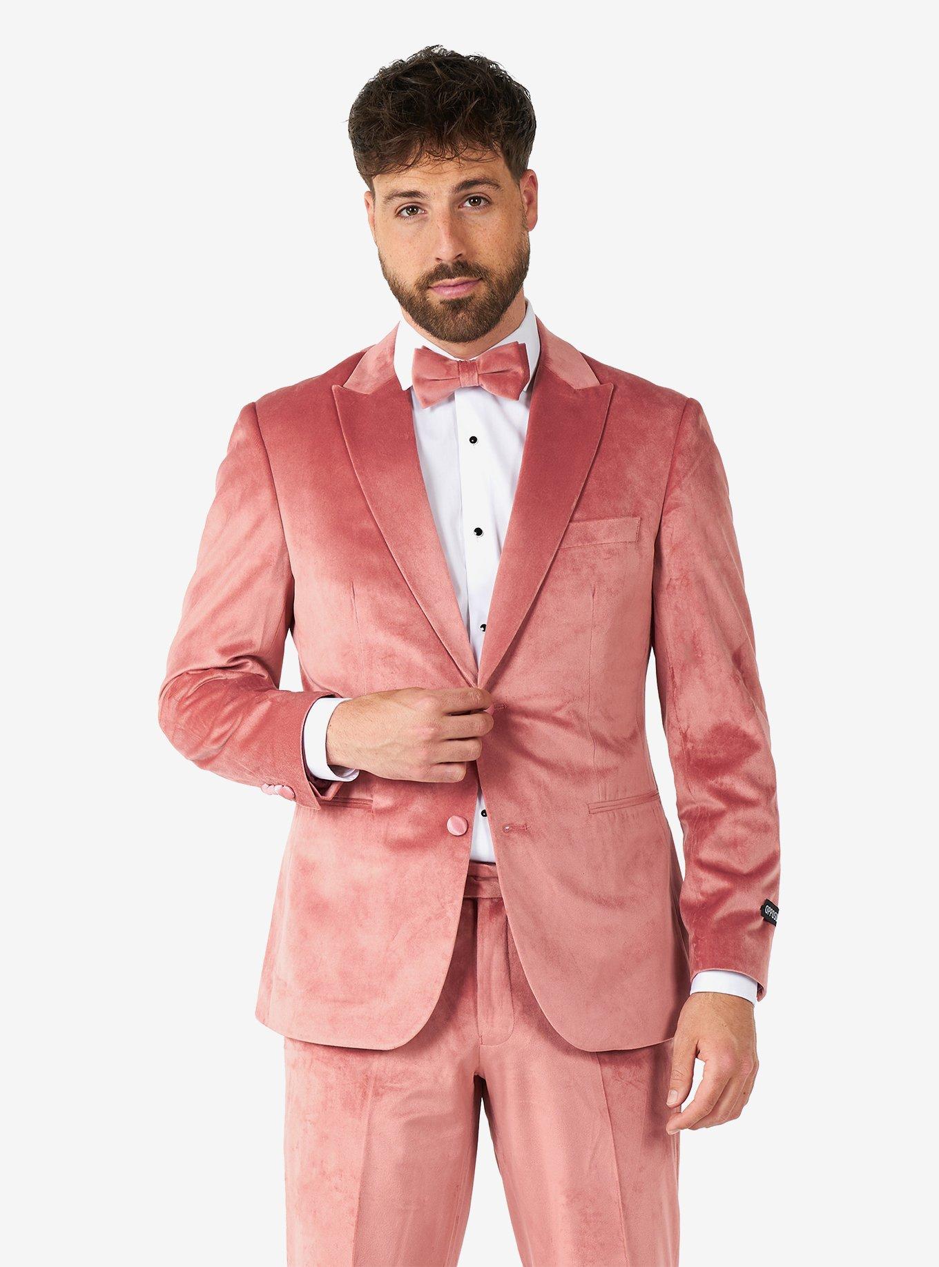 Vintage Pink Velvet Tuxedo, , hi-res