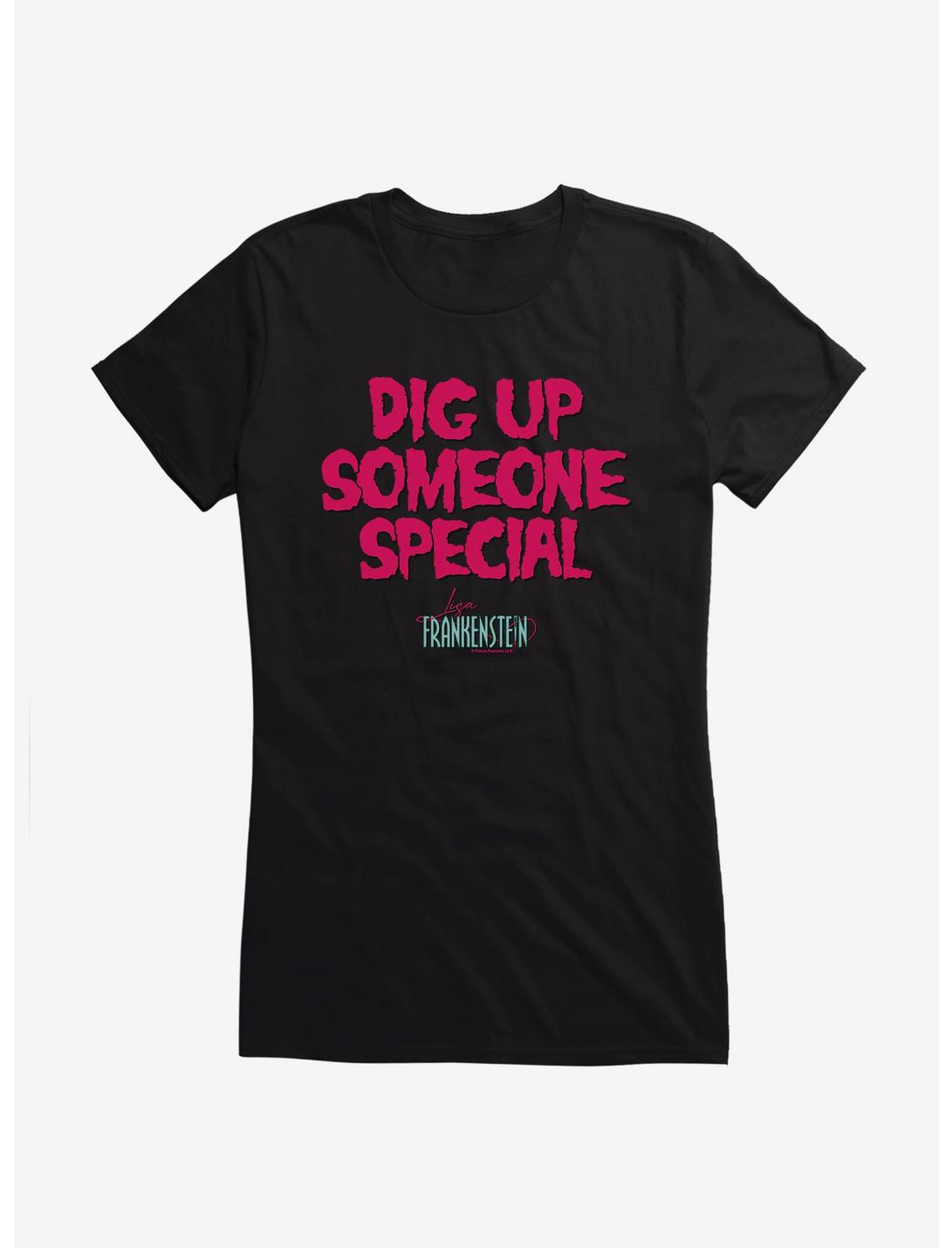Lisa Frankenstein Dig Up Someone Special Girls T-Shirt, BLACK, hi-res