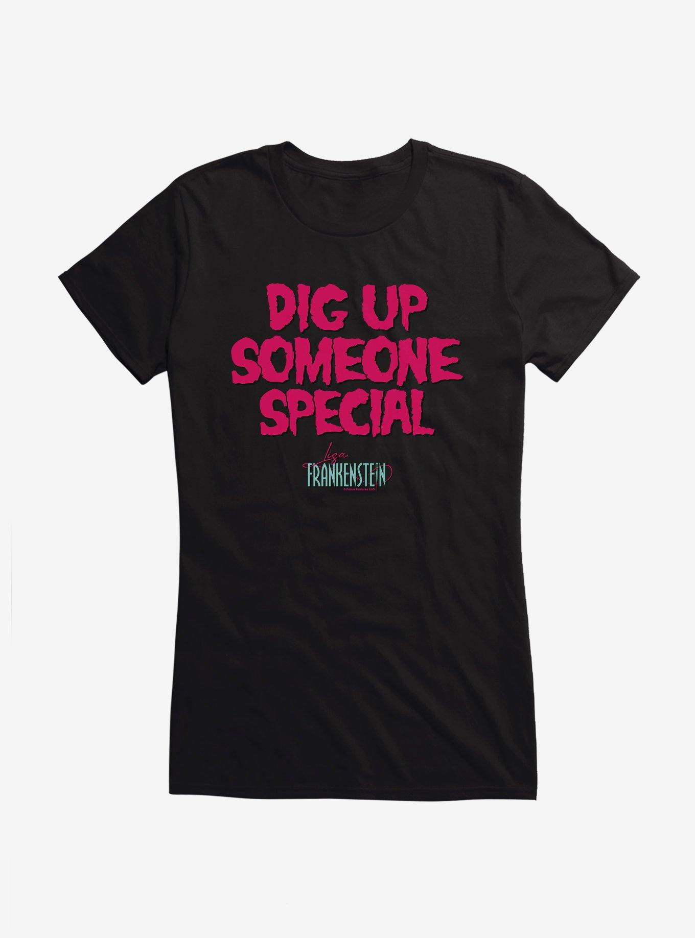 Lisa Frankenstein Dig Up Someone Special Girls T-Shirt, BLACK, hi-res