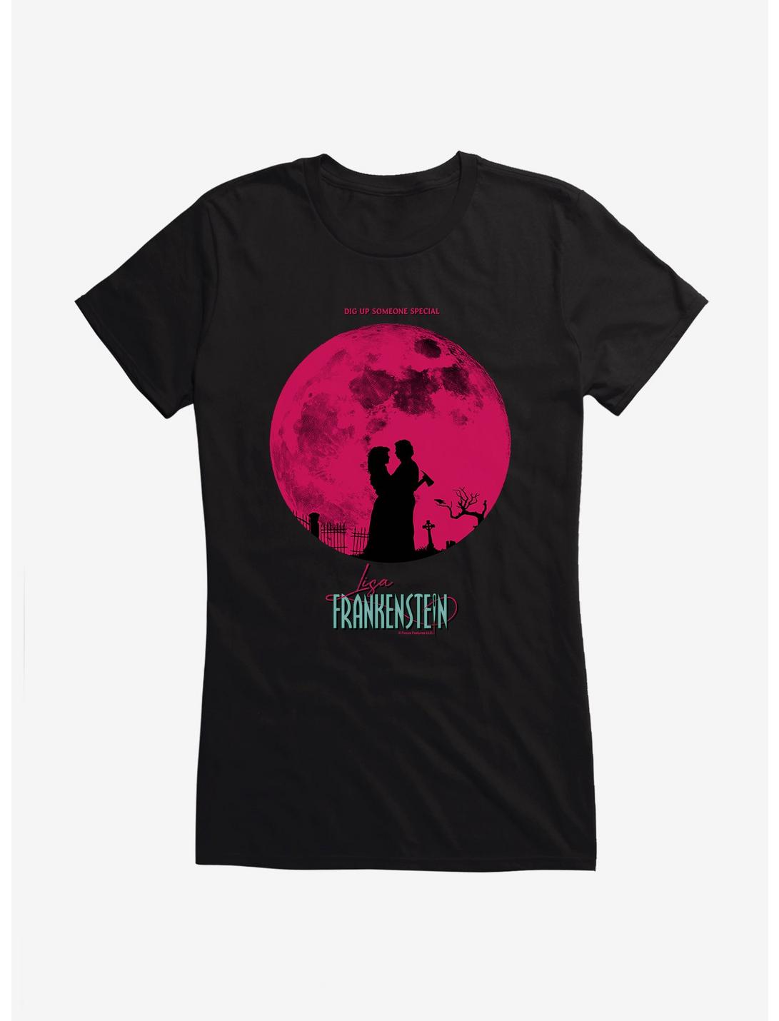 Lisa Frankenstein Moon Silhouette Girls T-Shirt, BLACK, hi-res