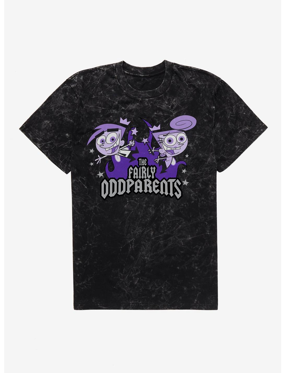 The Fairly Oddparents Cosmo And Wanda Mineral Wash T-Shirt, BLACK MINERAL WASH, hi-res