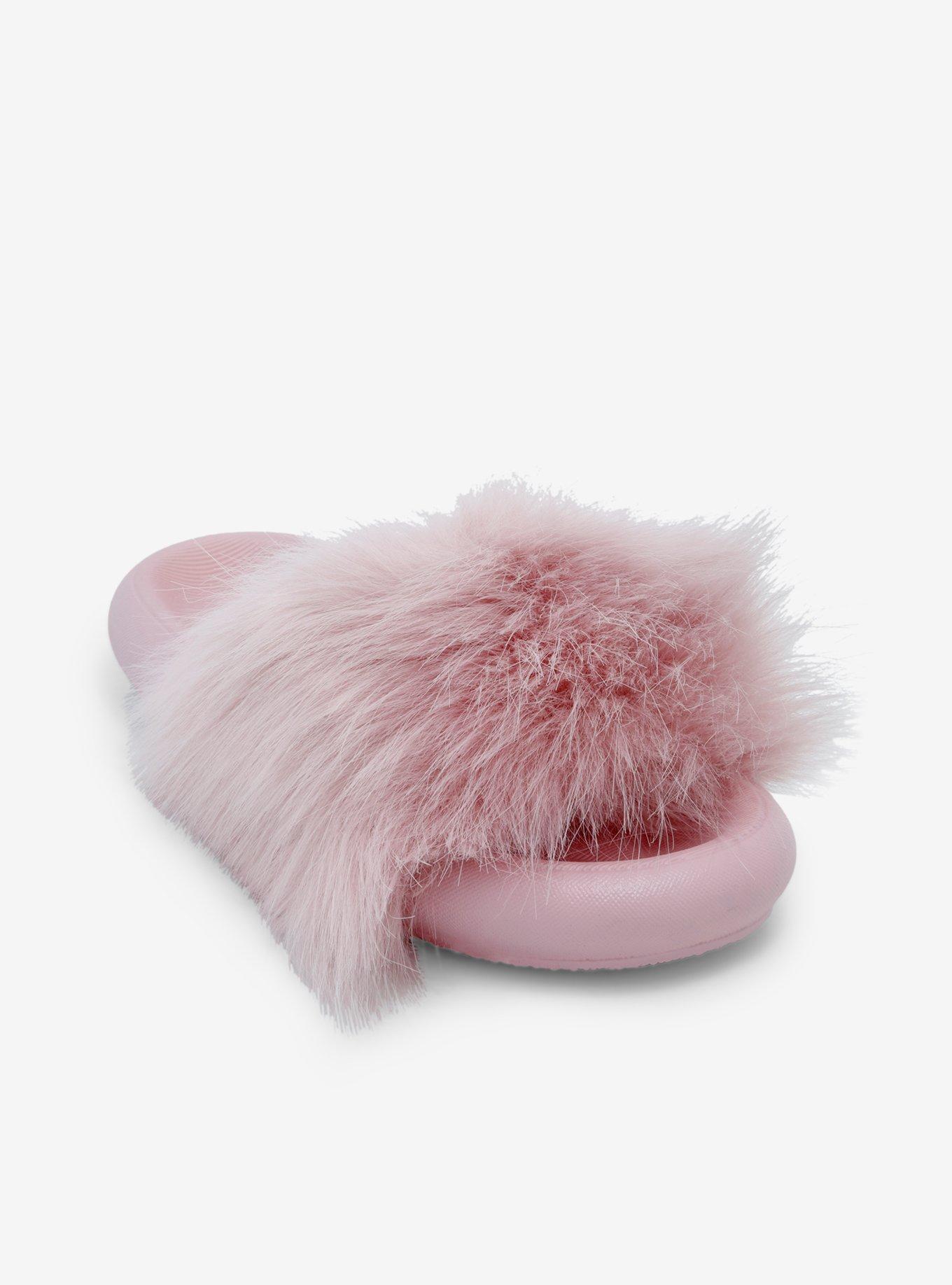 Yoki Gretta Lilac Fur Slide Sandals, , hi-res