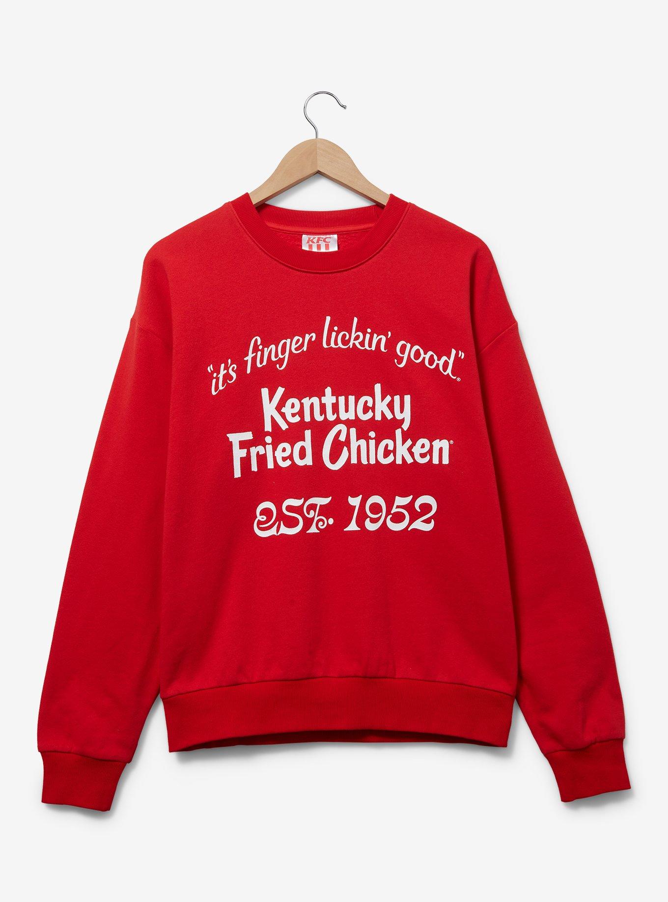 KFC Finger Lickin' Good Women's Crewneck - BoxLunch Exclusive, RED, hi-res