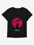 Lisa Frankenstein Moon Silhouette Womens T-Shirt Plus Size, BLACK, hi-res
