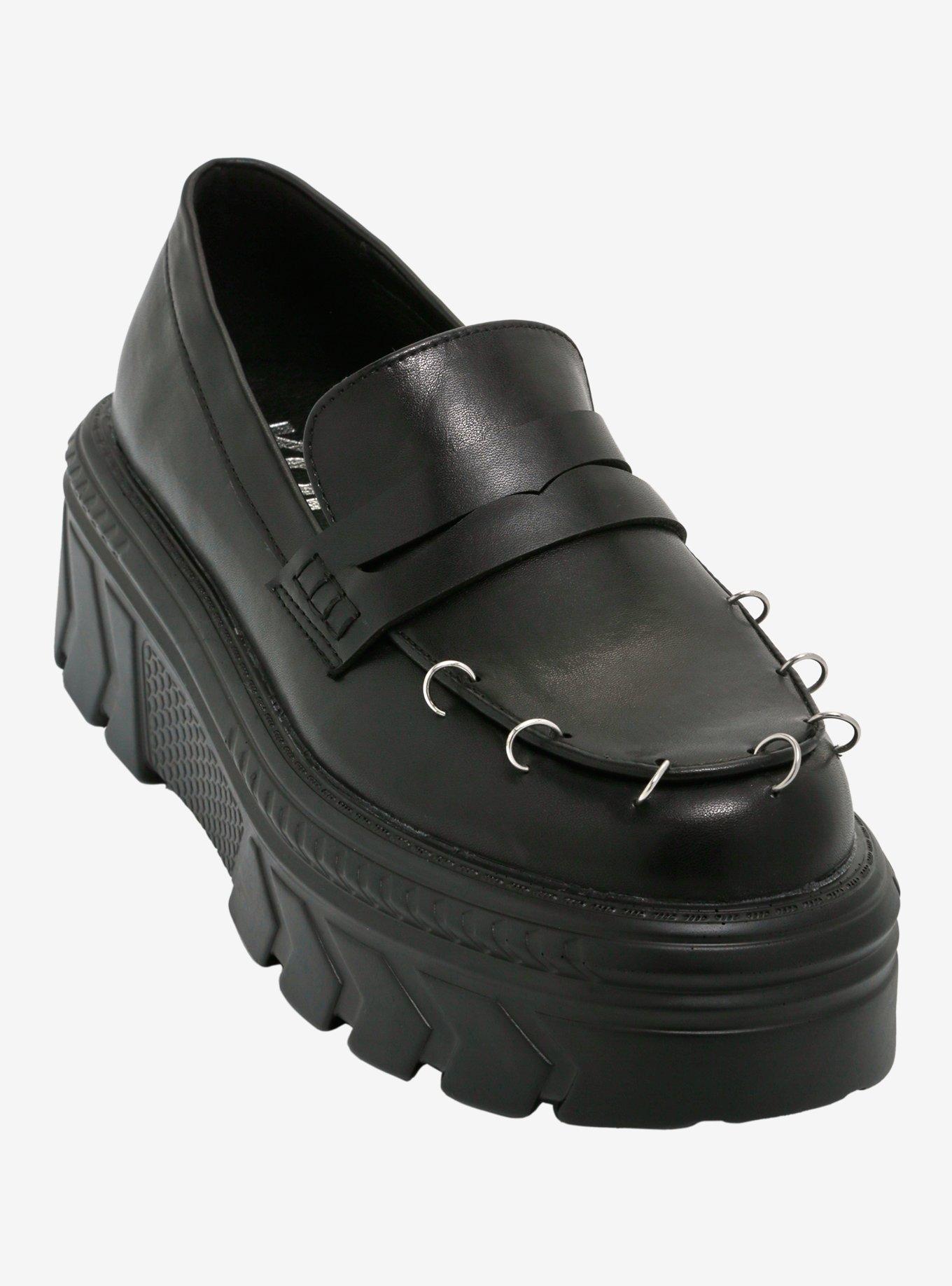 Koi Black Esgar Metal Hoop Loafers | Hot Topic