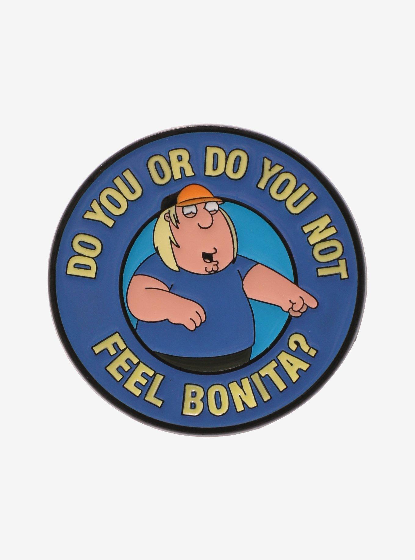Family Guy Chris Do You Feel Bonita Enamel Pin - BoxLunch Exclusive, , hi-res