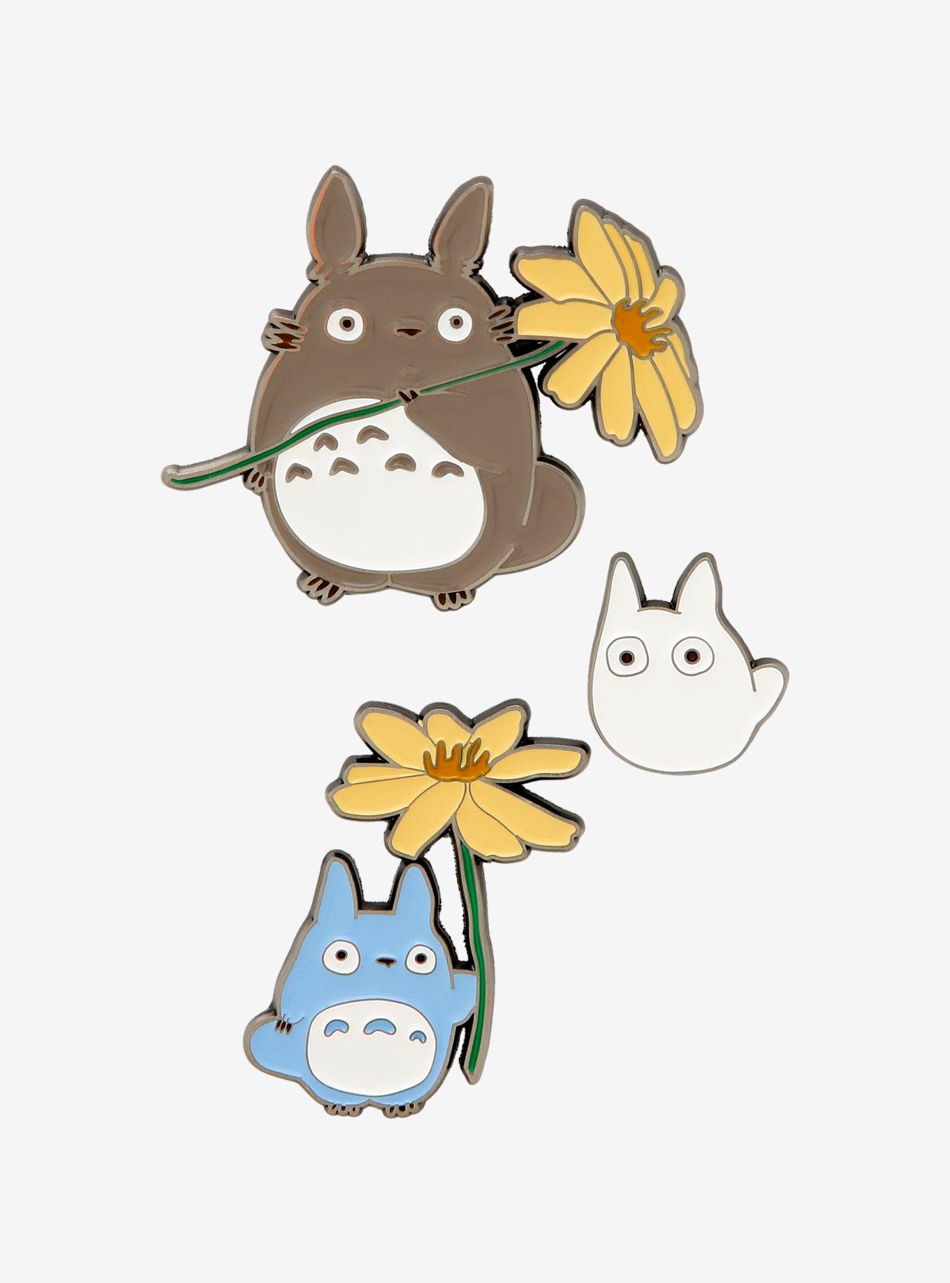 Studio Ghibli My Neighbor Totoro Floral Totoro Enamel Pin Set - BoxLunch Exclusive, , hi-res