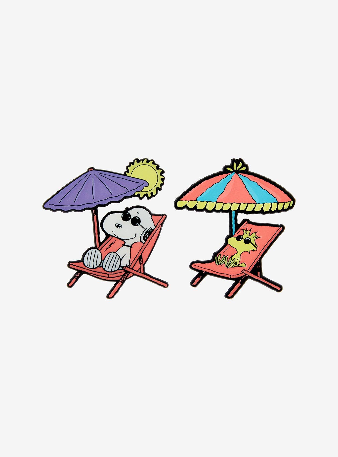 Peanuts Snoopy & Woodstock Beachside Enamel Pin Set — BoxLunch Exclusive, , hi-res