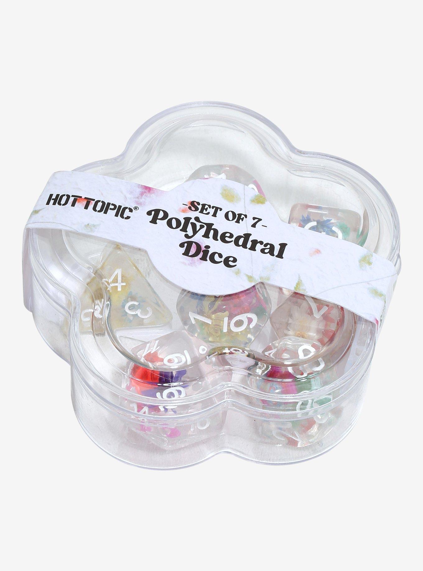 Pressed Flowers Polyhedral Dice Set Hot Topic Exclusive, , hi-res