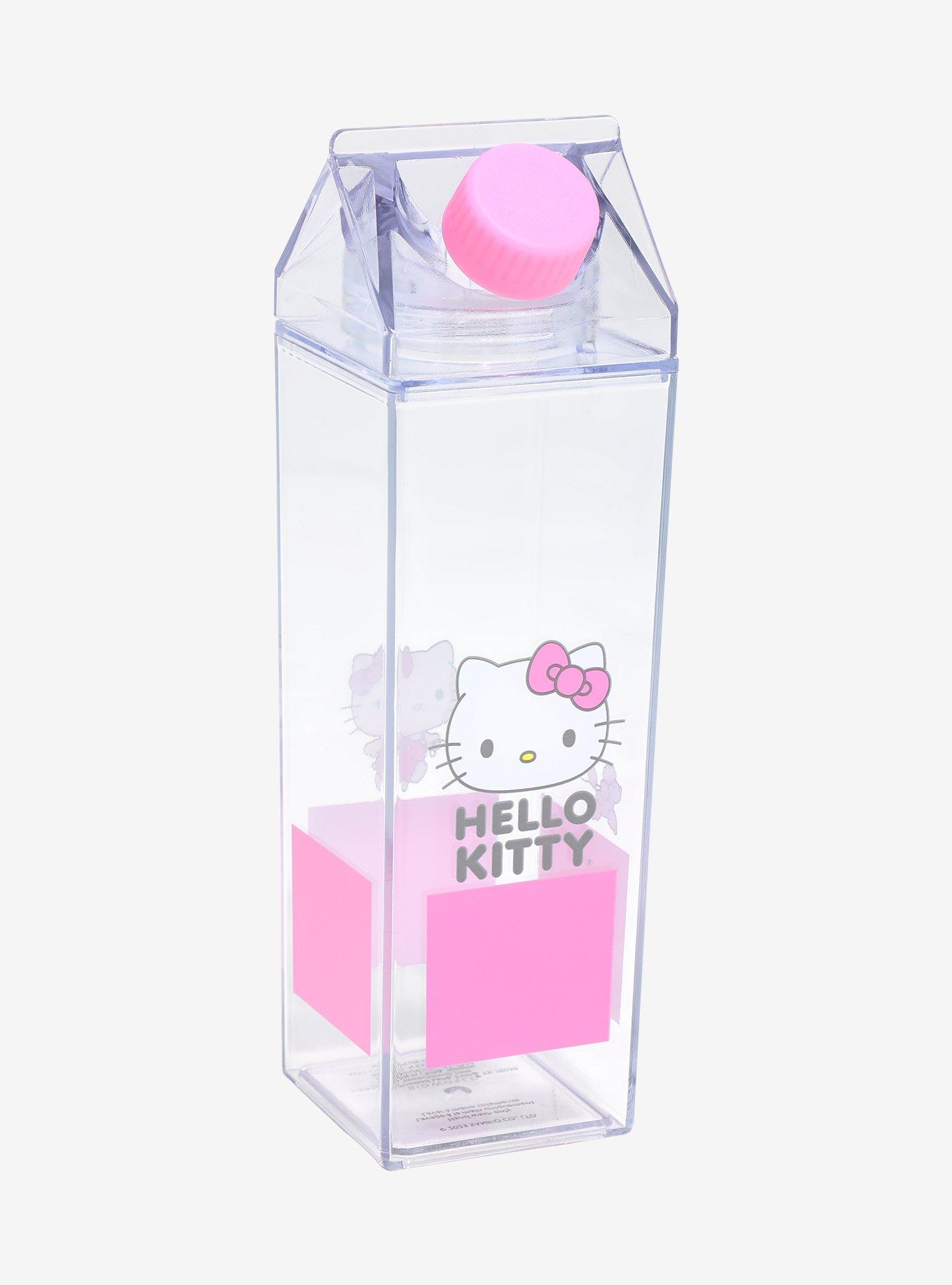Hello Kitty Pink Milk Carton Water Bottle, , hi-res