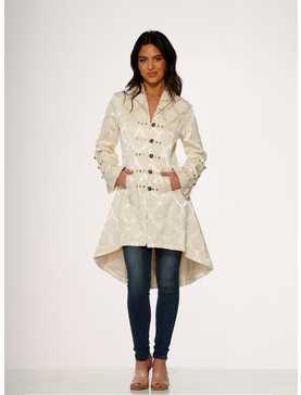 Off-White Brocade Coat, , hi-res