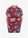 Star Wars The Mandalorian Mythosaur Bouquet Youth Woven Button-Up, MULTI, hi-res