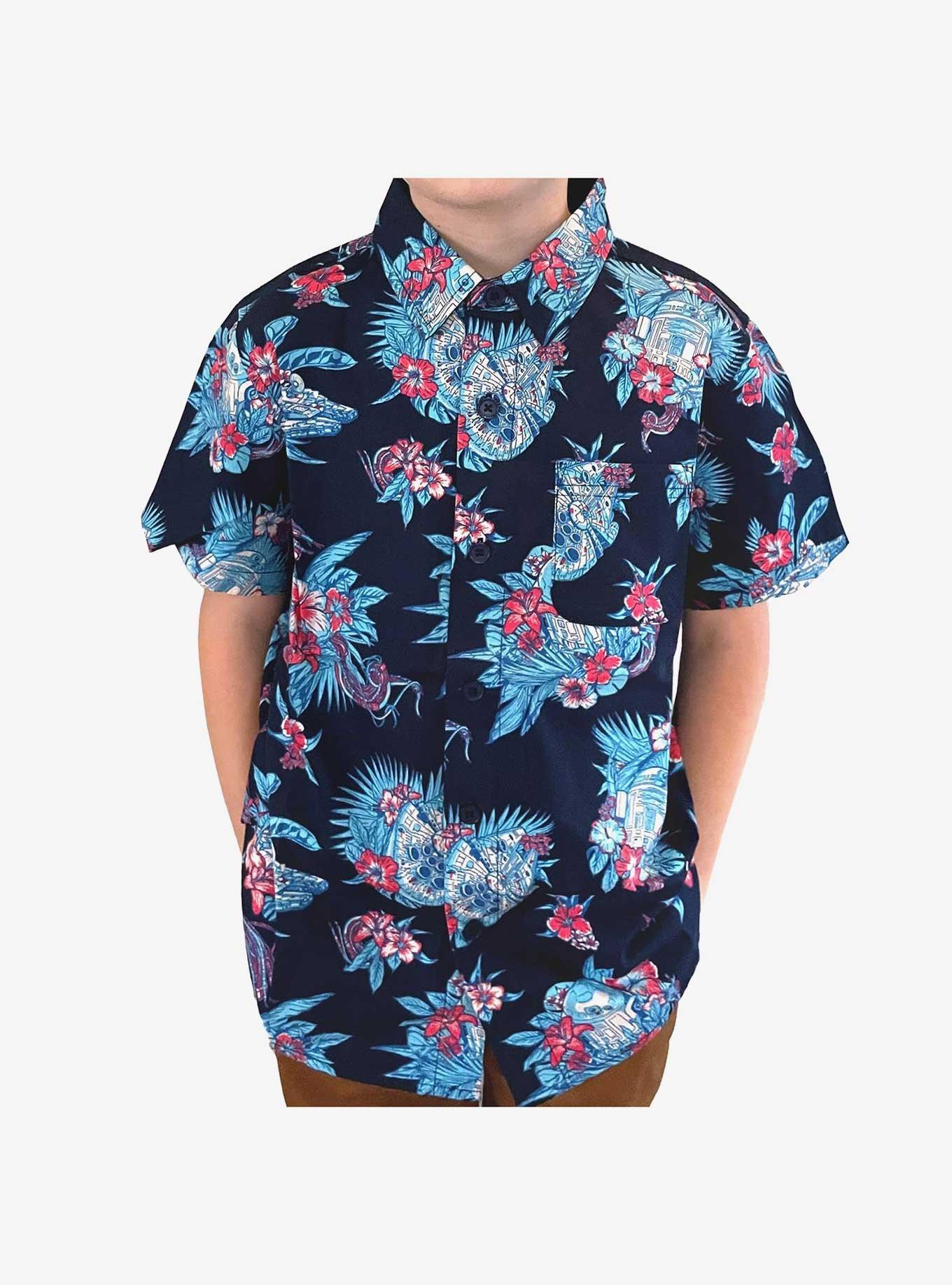 Star Wars R2-D2 Pulled Cords Youth Woven Button-Up, , hi-res