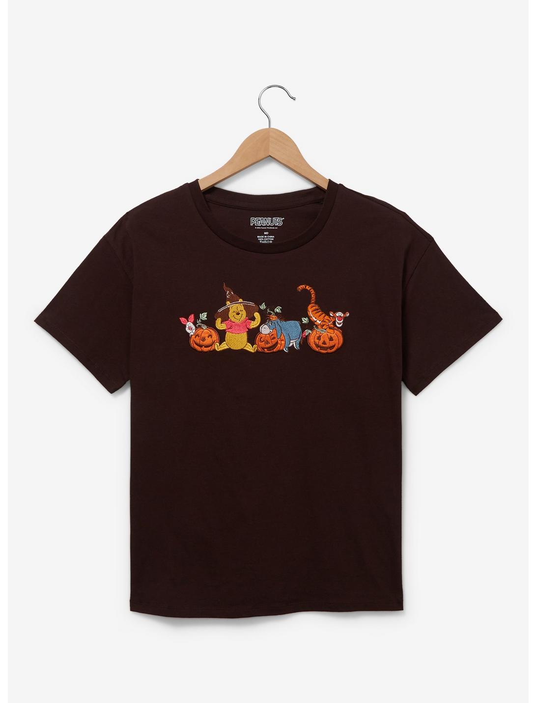 Disney Winnie the Pooh Halloween Embroidered Women's T-Shirt — BoxLunch Exclusive, PURPLE, hi-res