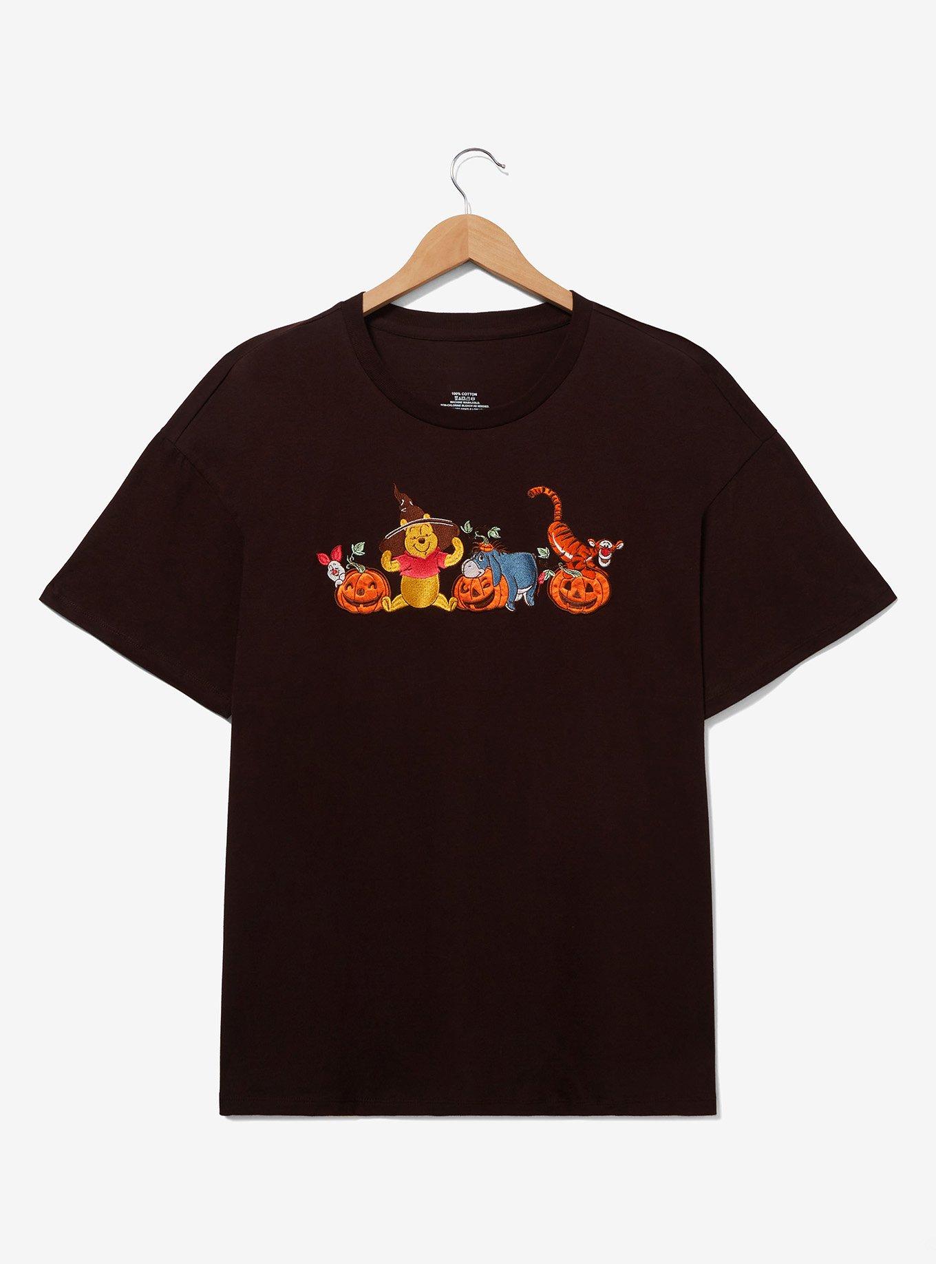 Disney Winnie the Pooh Halloween Embroidered Women's Plus Size T-Shirt &mdash; BoxLunch Exclusive, PURPLE, hi-res