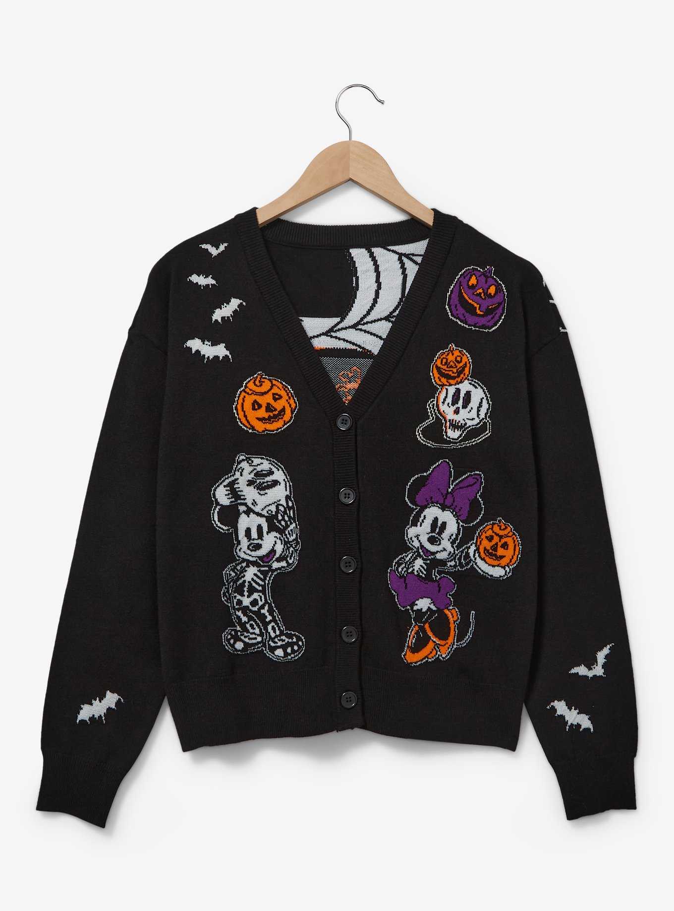 Disney Mickey Mouse and Friends Halloween Costume Glow-in-the-Dark Women's Cardigan - BoxLunch Exclusive, , hi-res