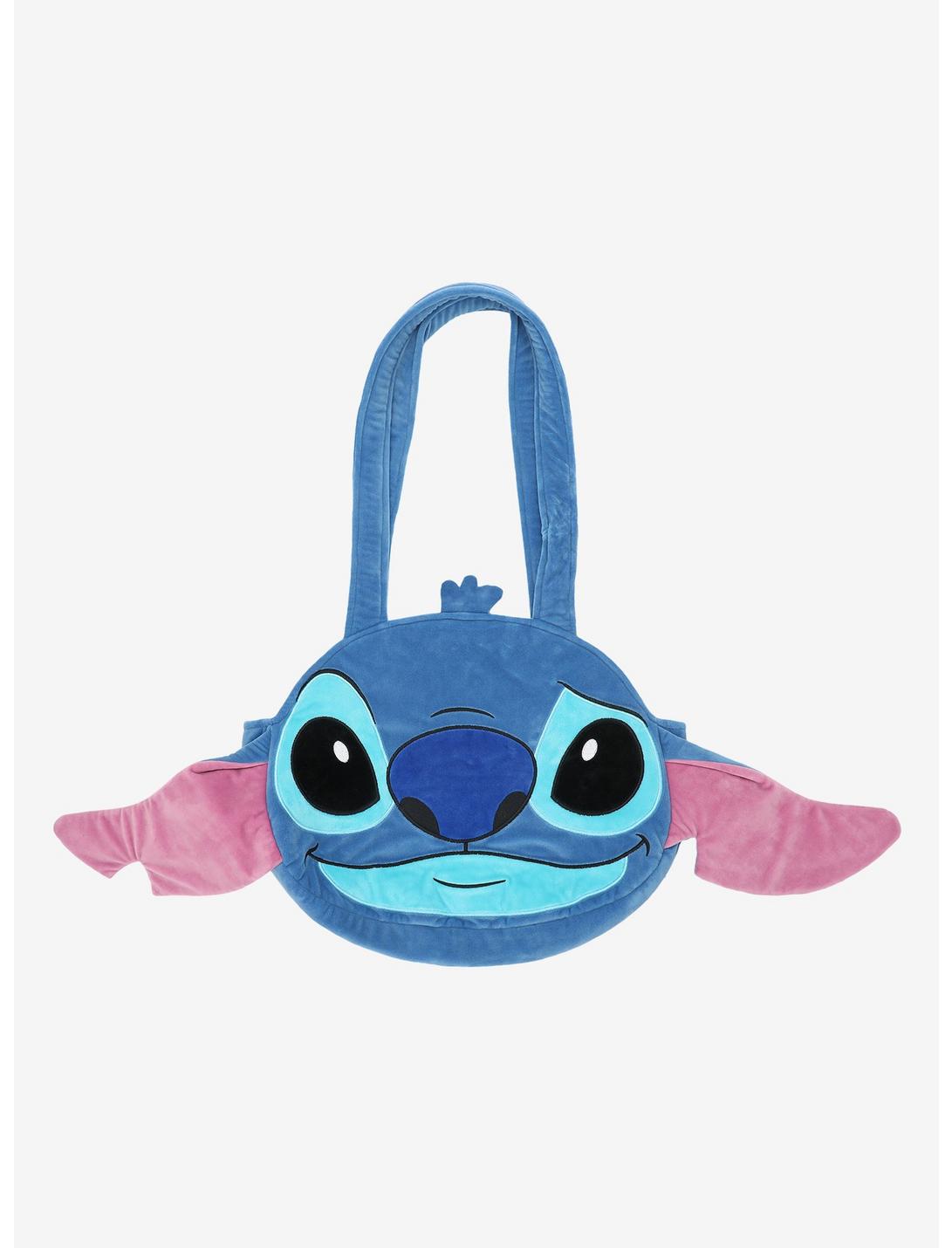 Disney Stitch Face Plush Tote Bag, , hi-res