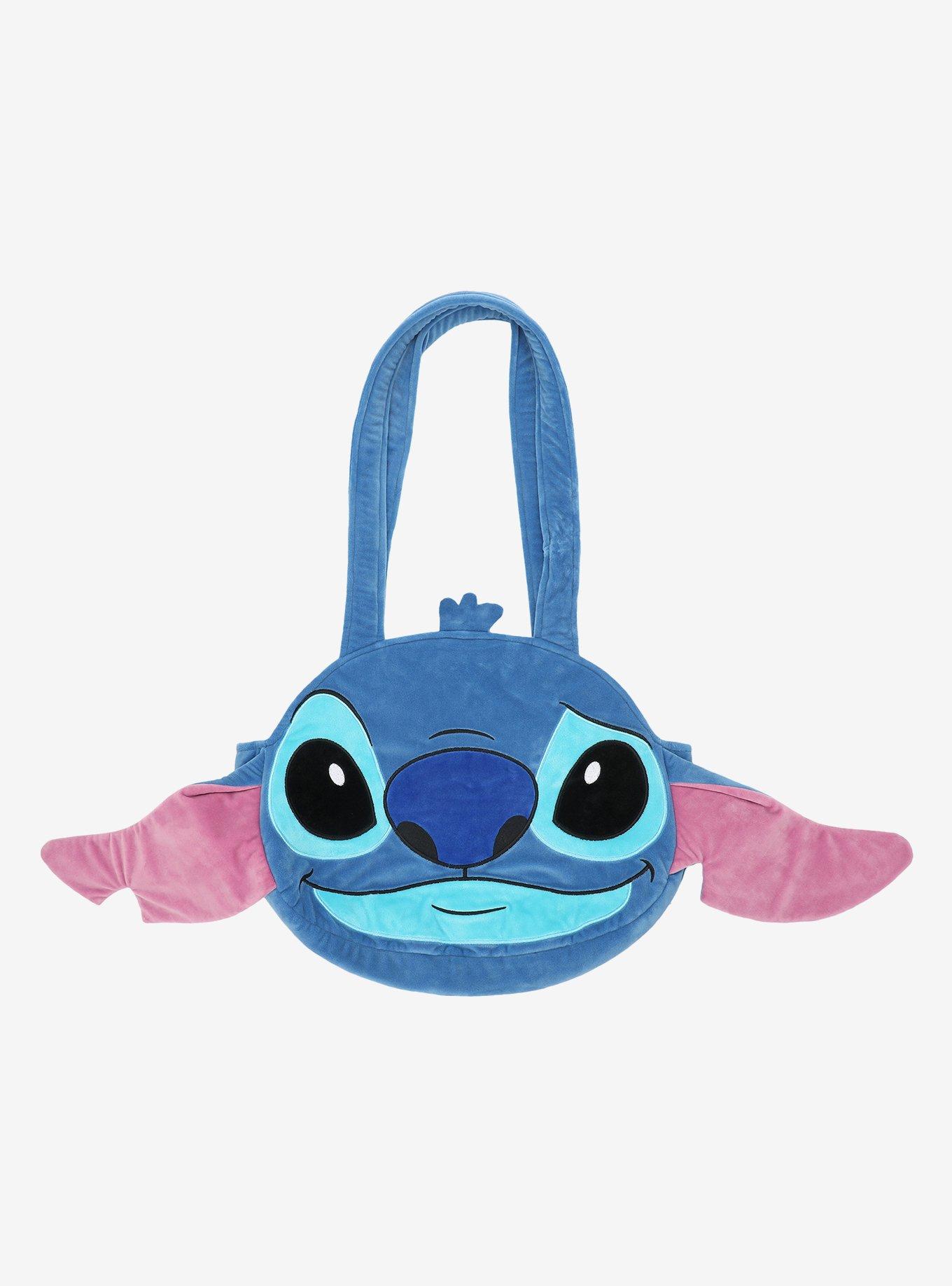 Disney Stitch Face Plush Tote Bag, , hi-res