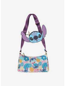 Disney Lilo & Stitch Floral Stitch Crossbody Bag With Coin Pouch, , hi-res