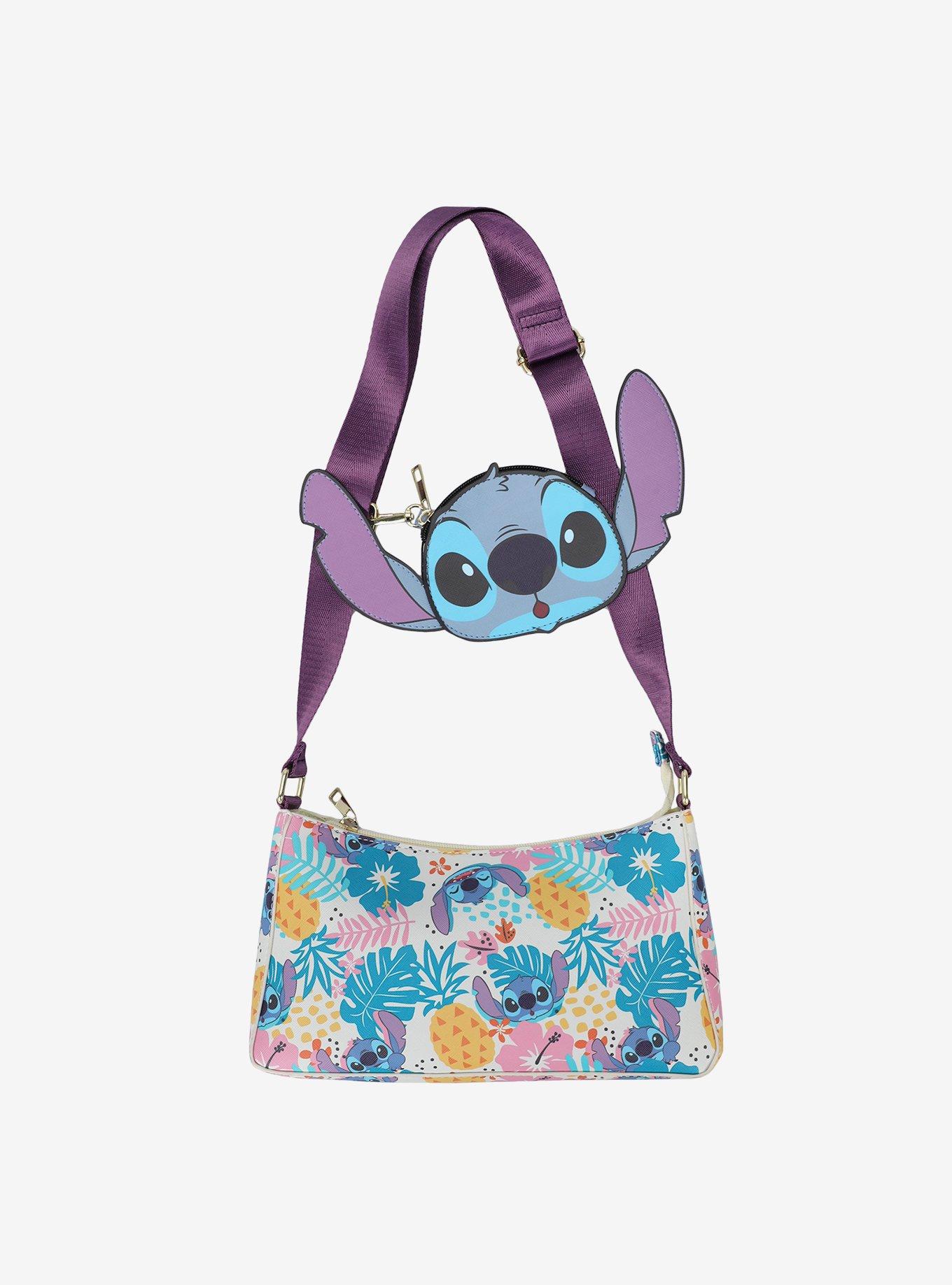 Disney Lilo And Stitch Floral Stitch Crossbody Bag With Coin Pouch Hot