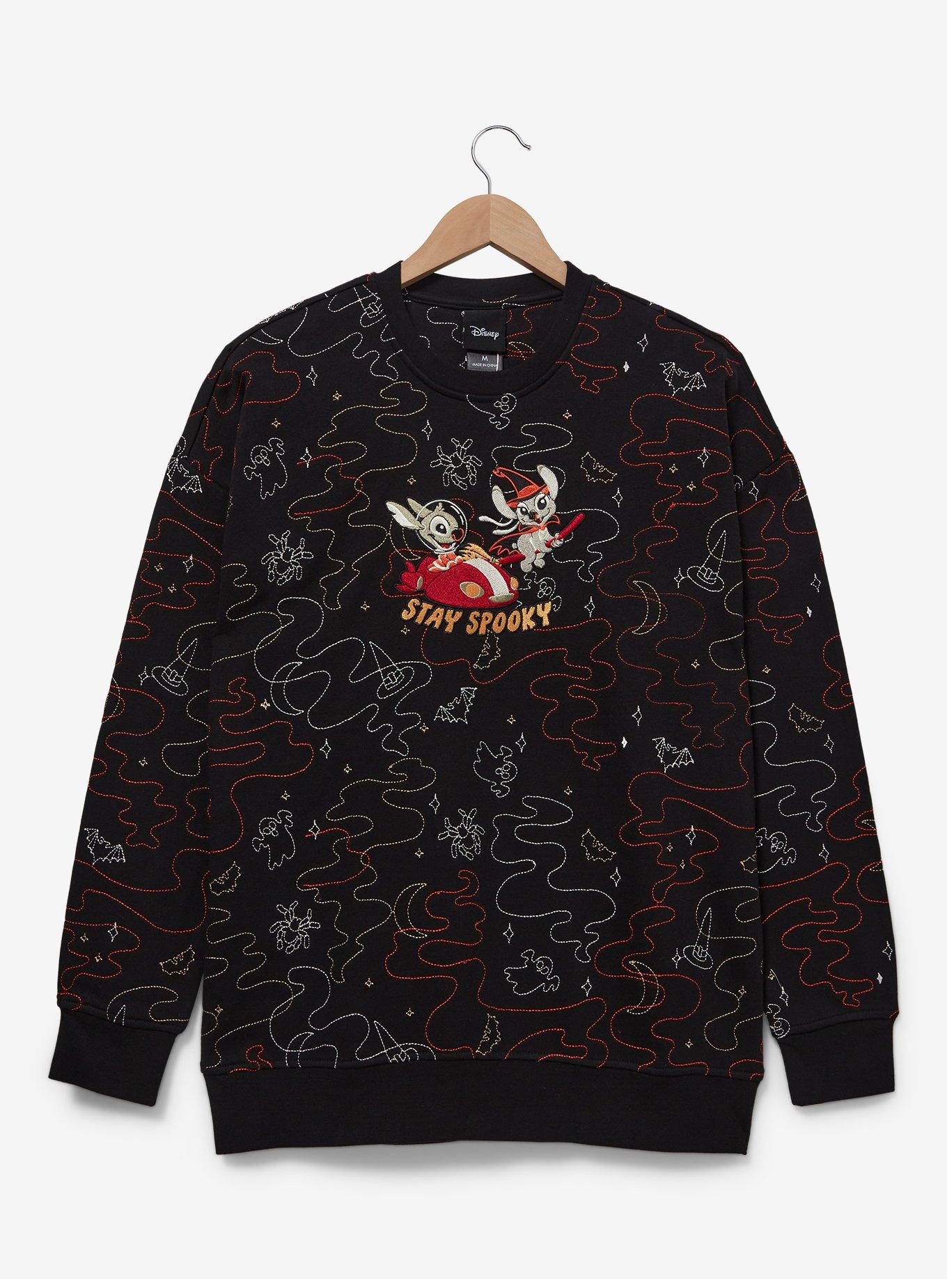 Disney Lilo & Stitch Angel & Stitch Halloween Costume Crewneck - BoxLunch Exclusive, BLACK, hi-res