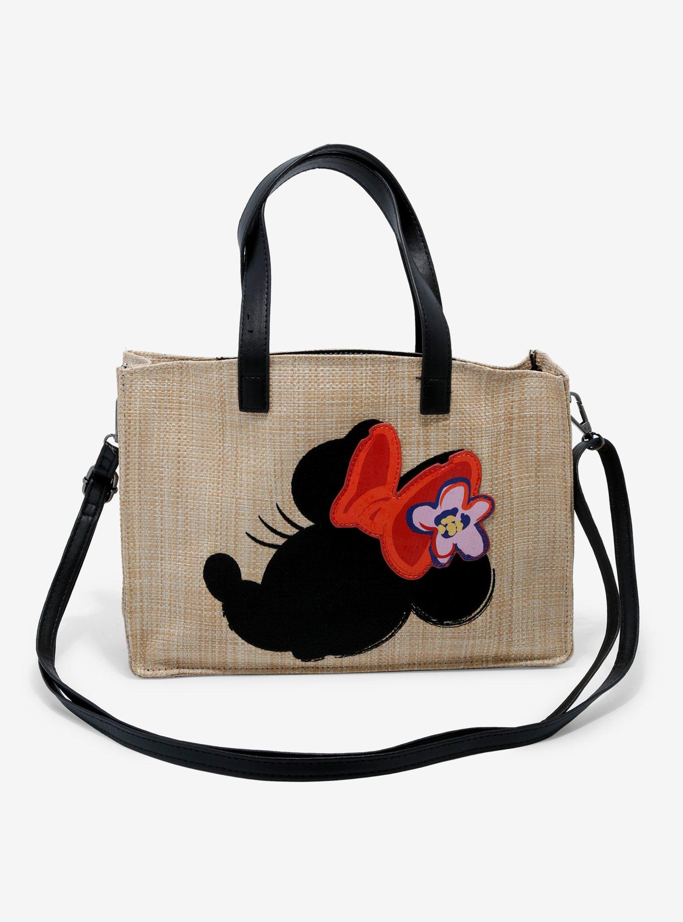 Disney Minnie Mouse Burlap Tote Bag, , hi-res