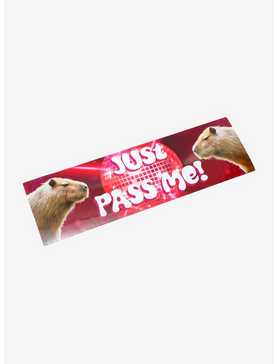Capybara Disco Just Pass Me Bumper Sticker, , hi-res
