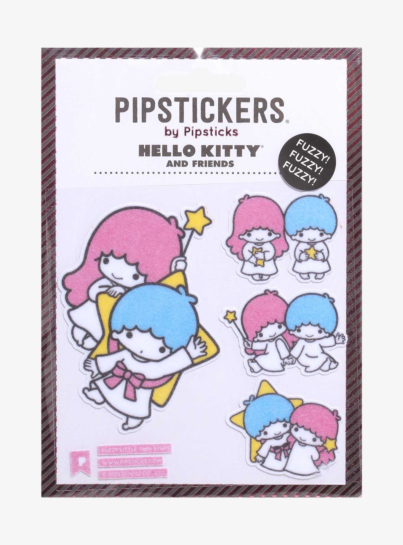 Pipsticks Little Twin Stars Fuzzy Sticker Sheet, , hi-res