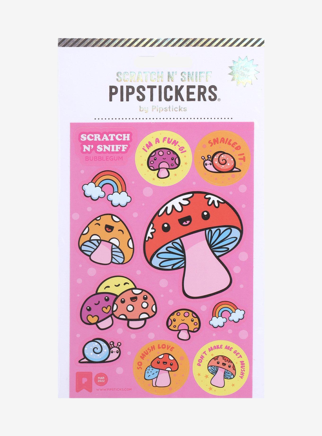 Pipsticks Kawaii Mushroom Scratch N' Sniff Sticker Sheet, , hi-res