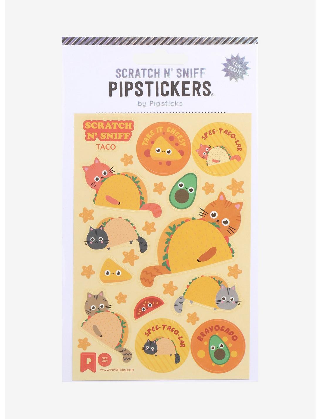 Pipsticks Taco Cat Scratch N' Sniff Sticker Sheet, , hi-res