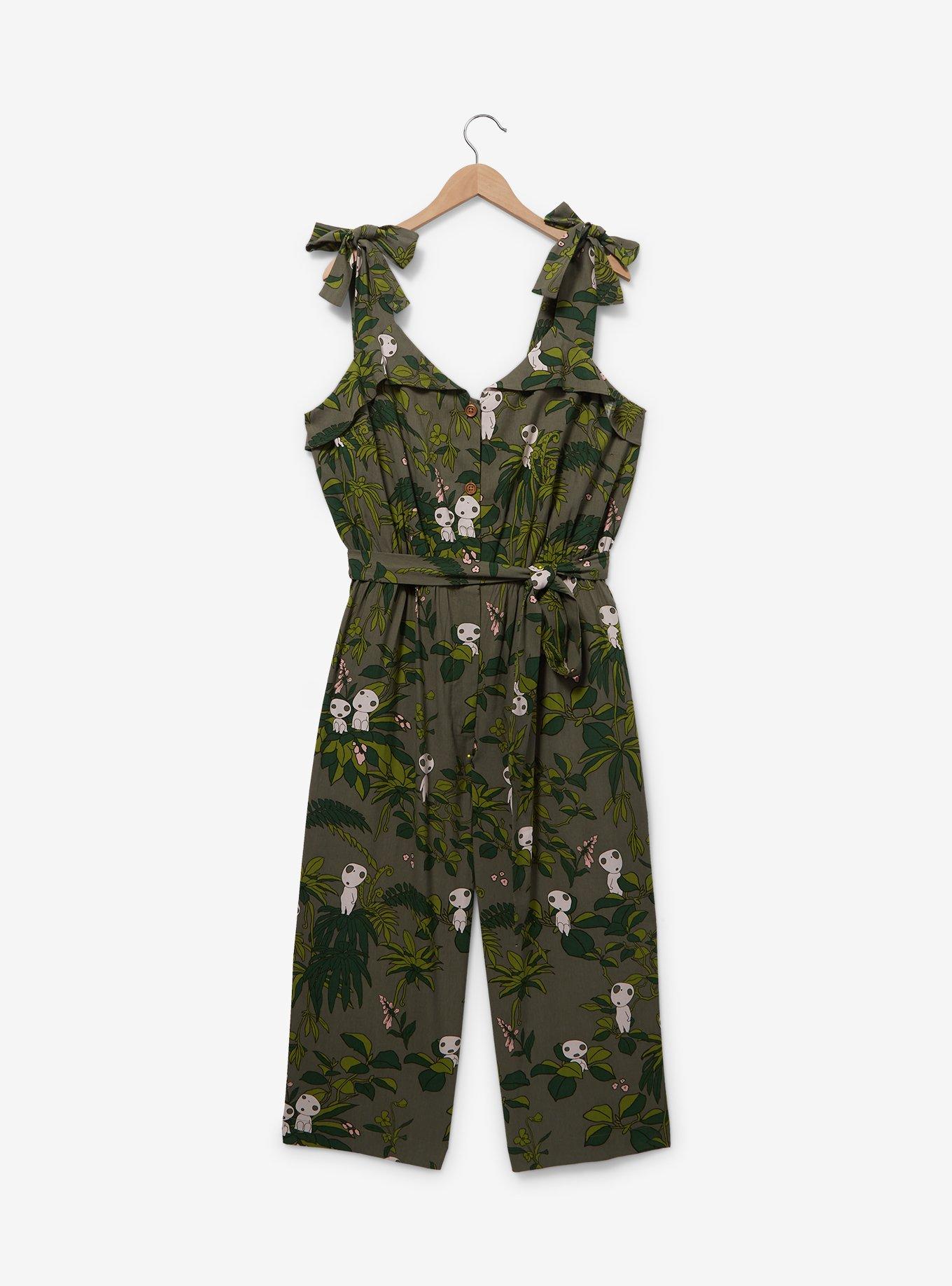 Her Universe Studio Ghibli Princess Mononoke Kodama Allover Print Jumpsuit Plus Size, , hi-res